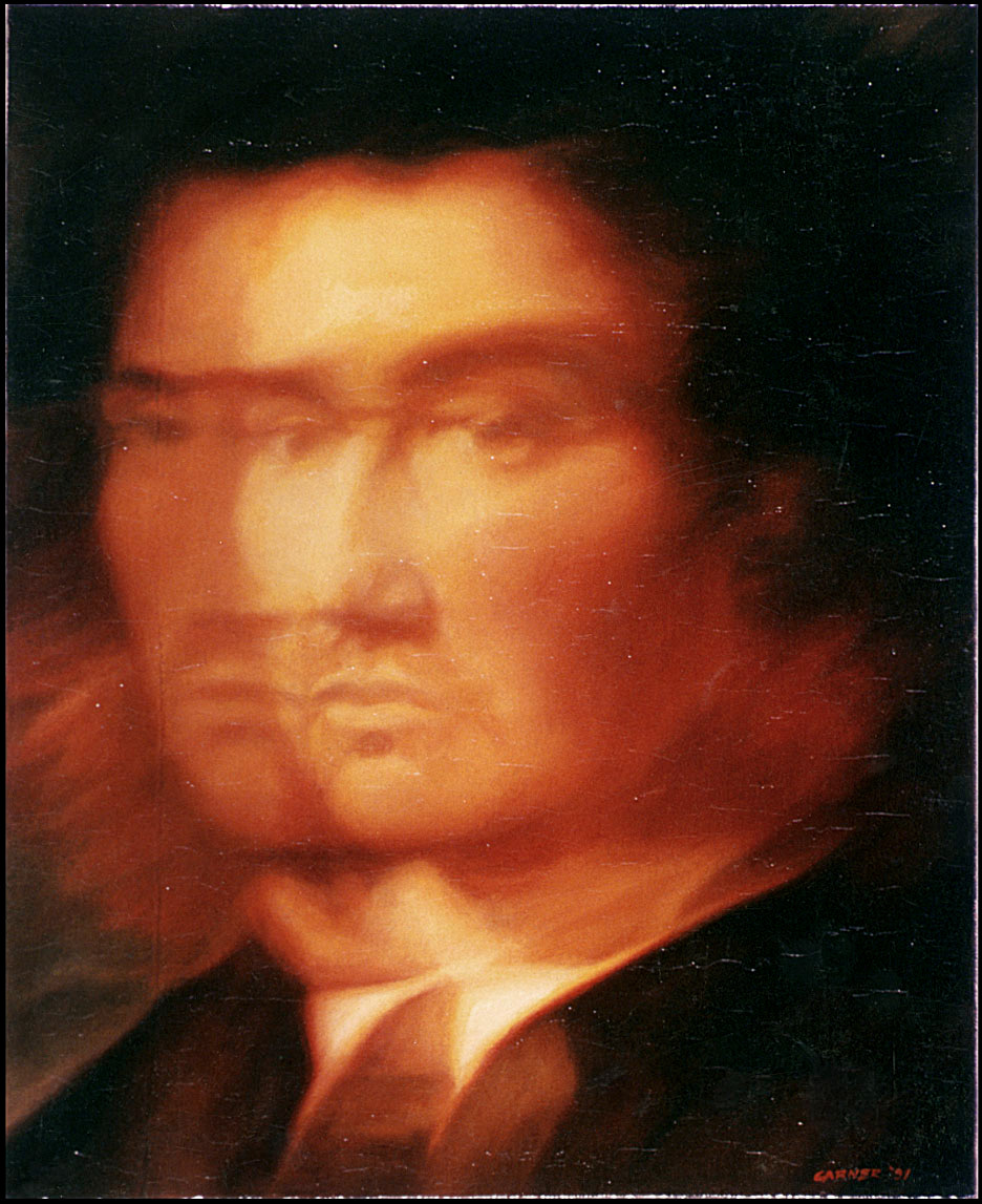 Ritratto (after Giorgione), 1991, oil on linen, 55.5 X 45.5 cm.