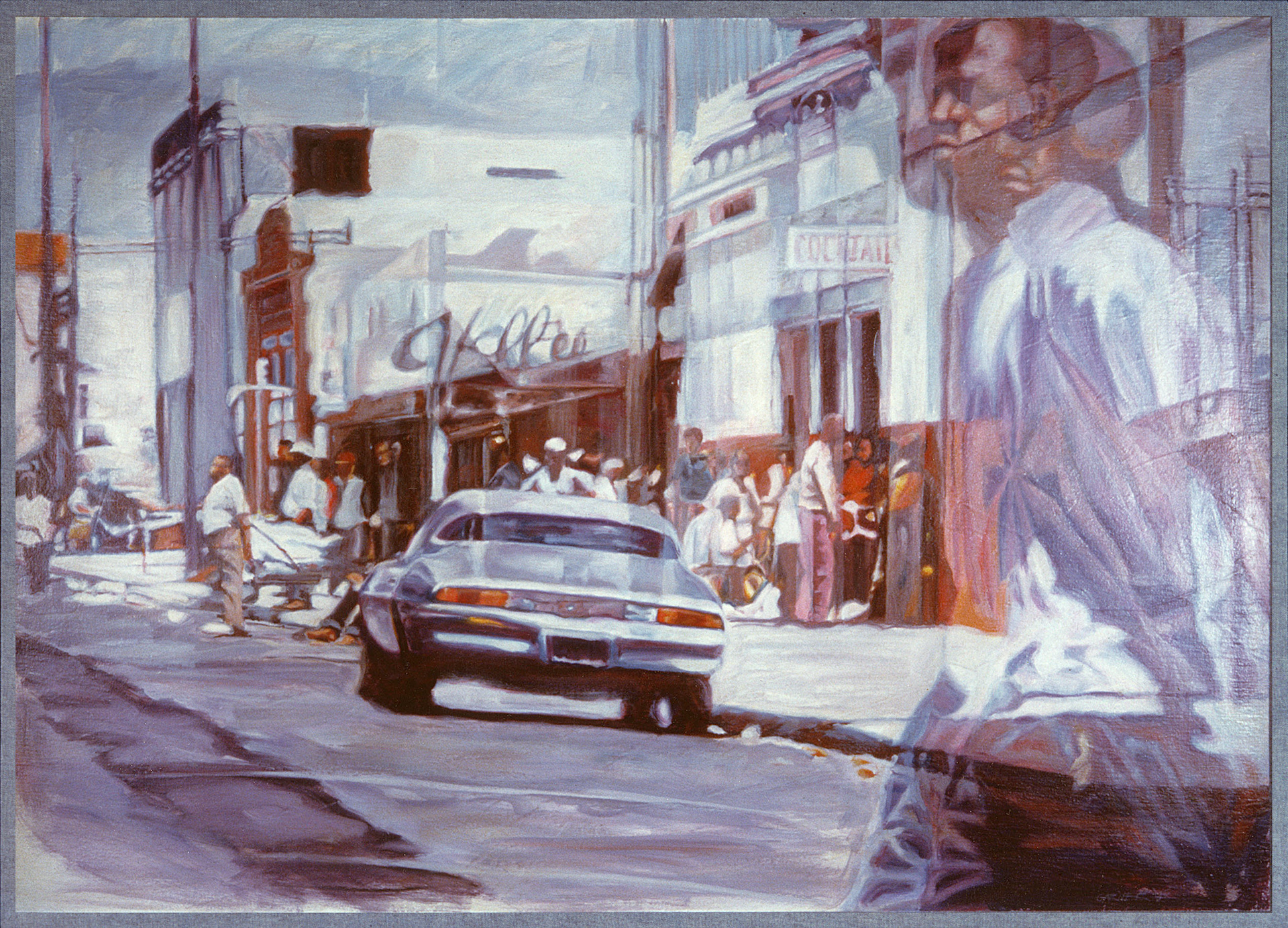 Valley Cocktail, 1995, oil on denim, 120 X 100 cm. Sold