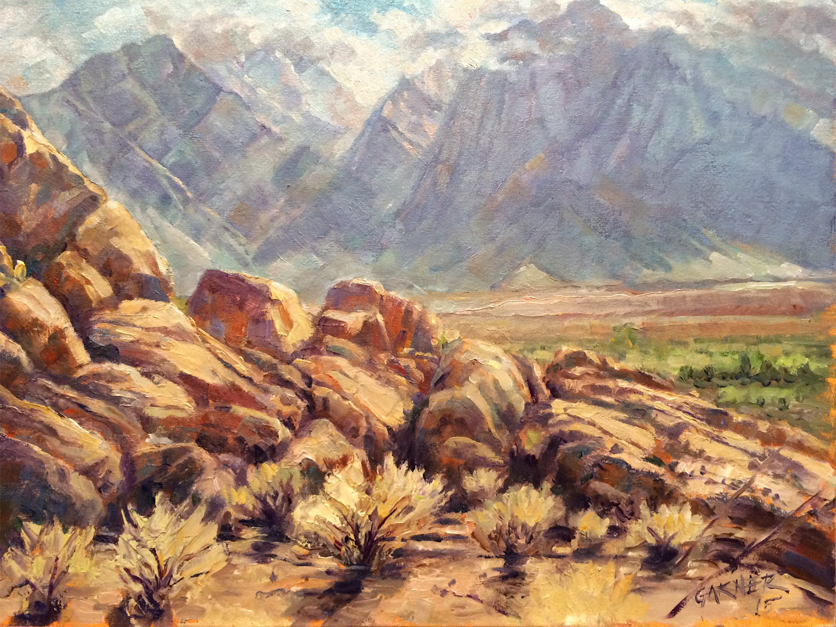 Whitney from the Alabama Hills, 2015, oil on canvas panel, 14" X 11"