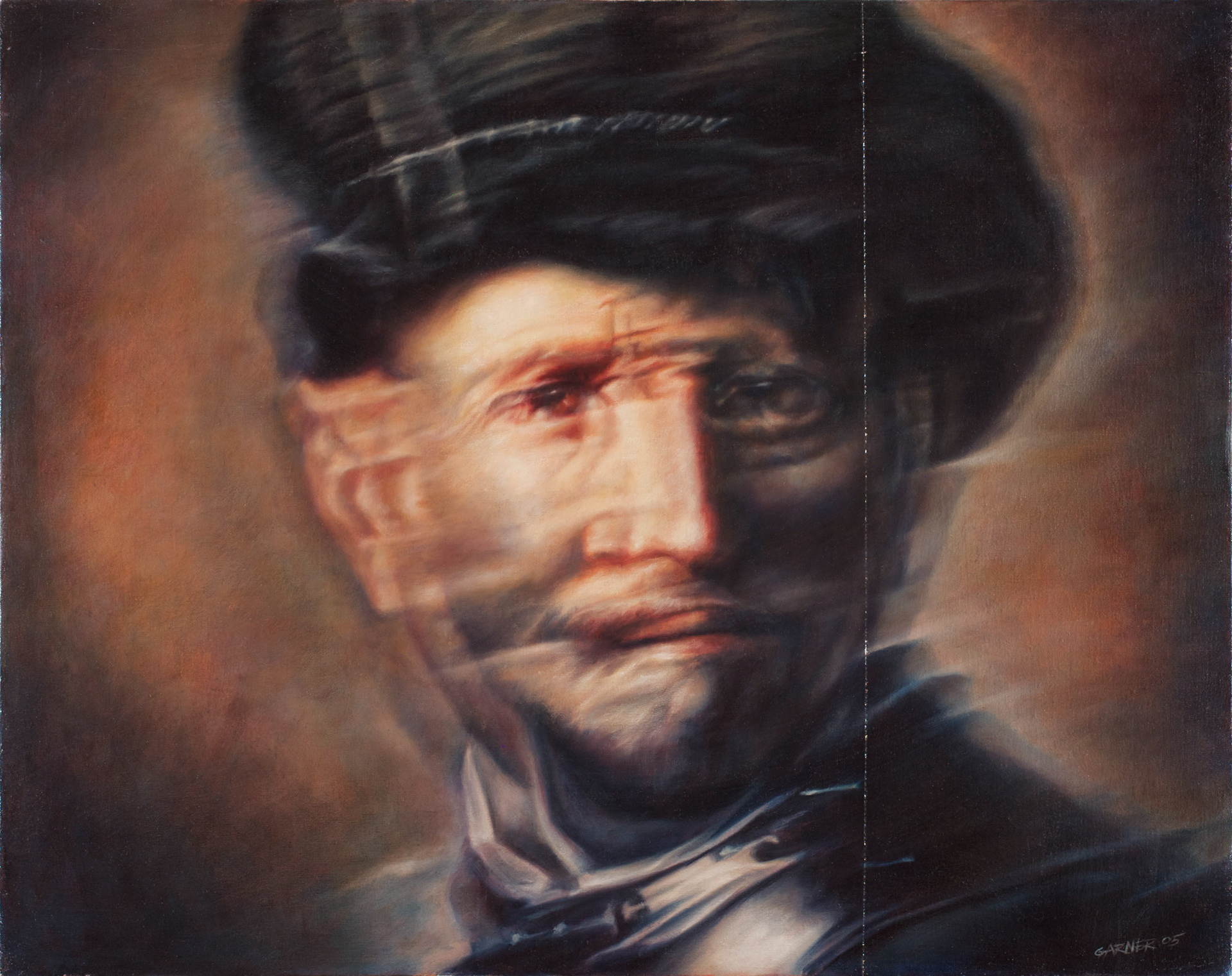 Old Soldier (after Rembrandt), 2005, oil on linen, 30" X 24"