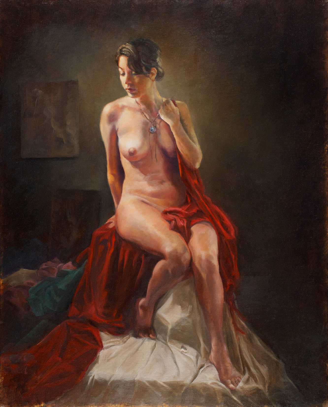 Nude Study, 2014, oil on canvas panel. 16" X 20"