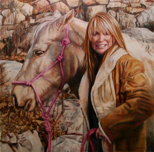 Portrait with Horse, 2009, oil on canvas, c. 48" X 48" Commission