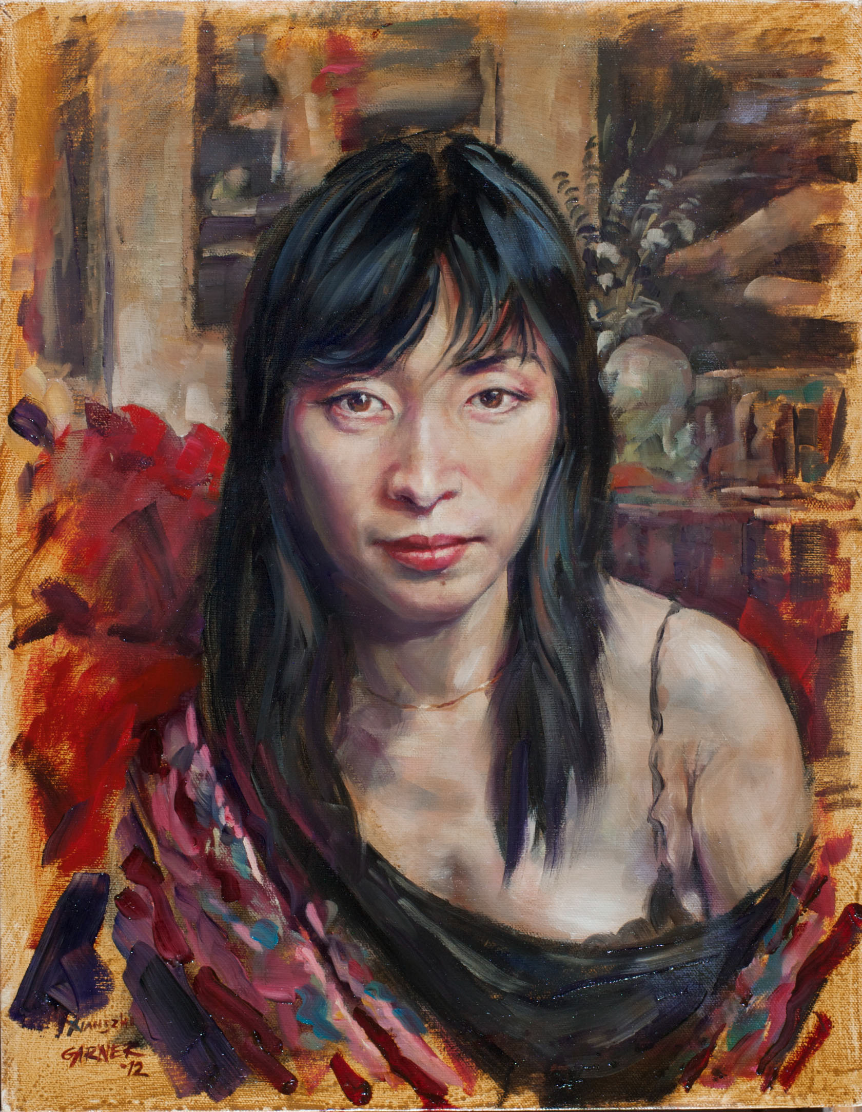 Xiangzhi, 2012, oil on canvas panel, 16" X 20"