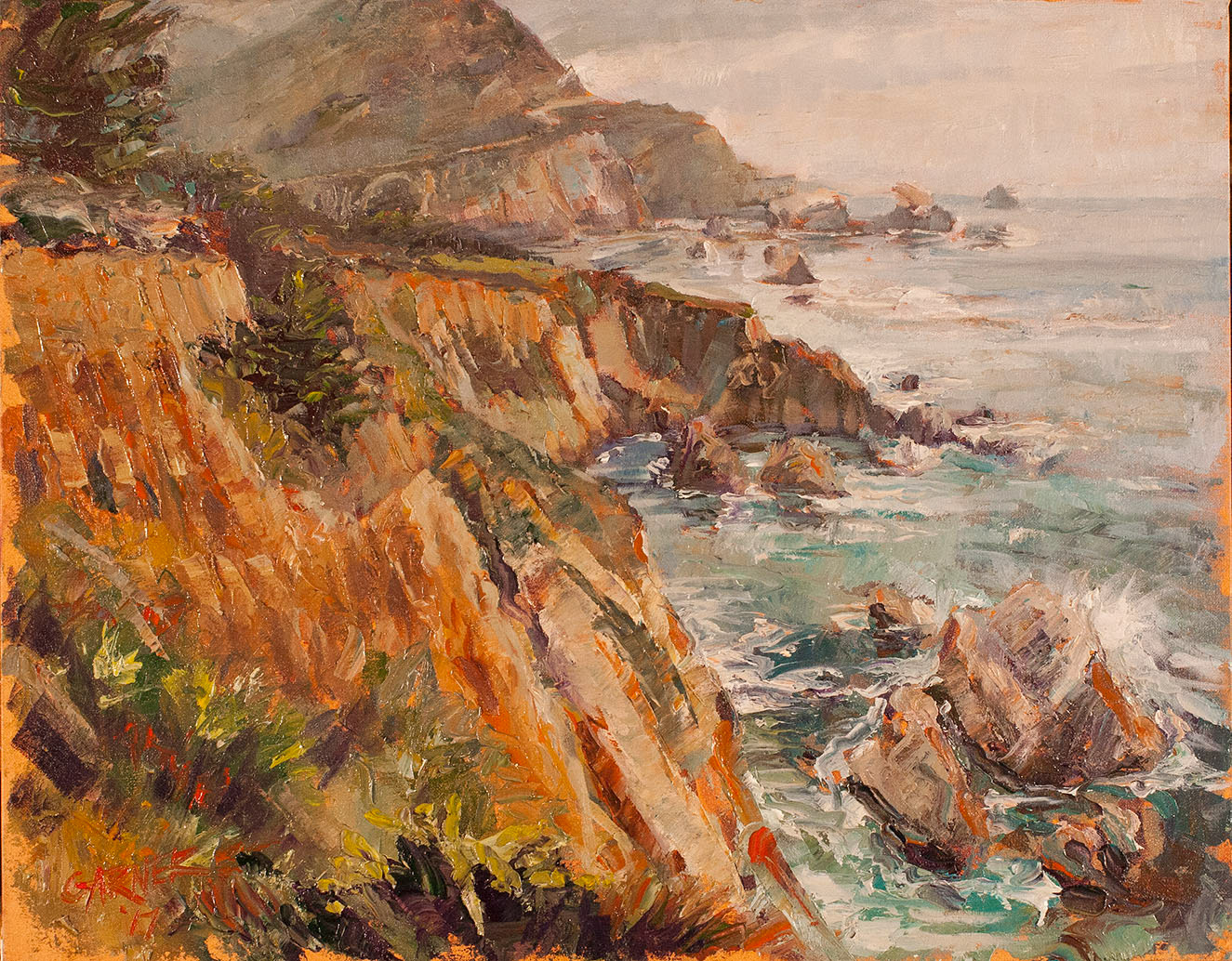 Big Sur 3, 2017, oil on canvas panel, 14" X 11"