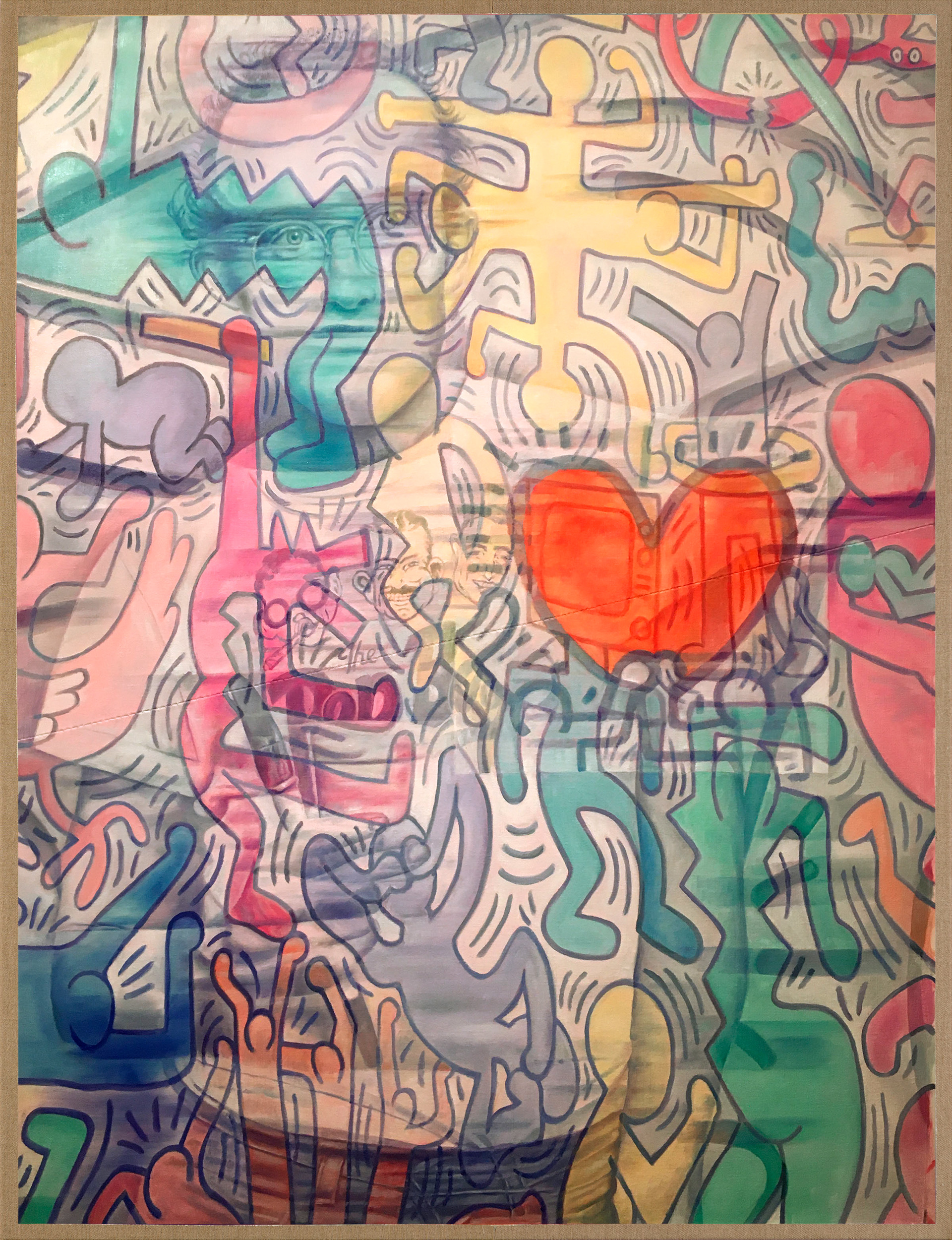 Keith Haring, 2023, oil on linen, 36x48"