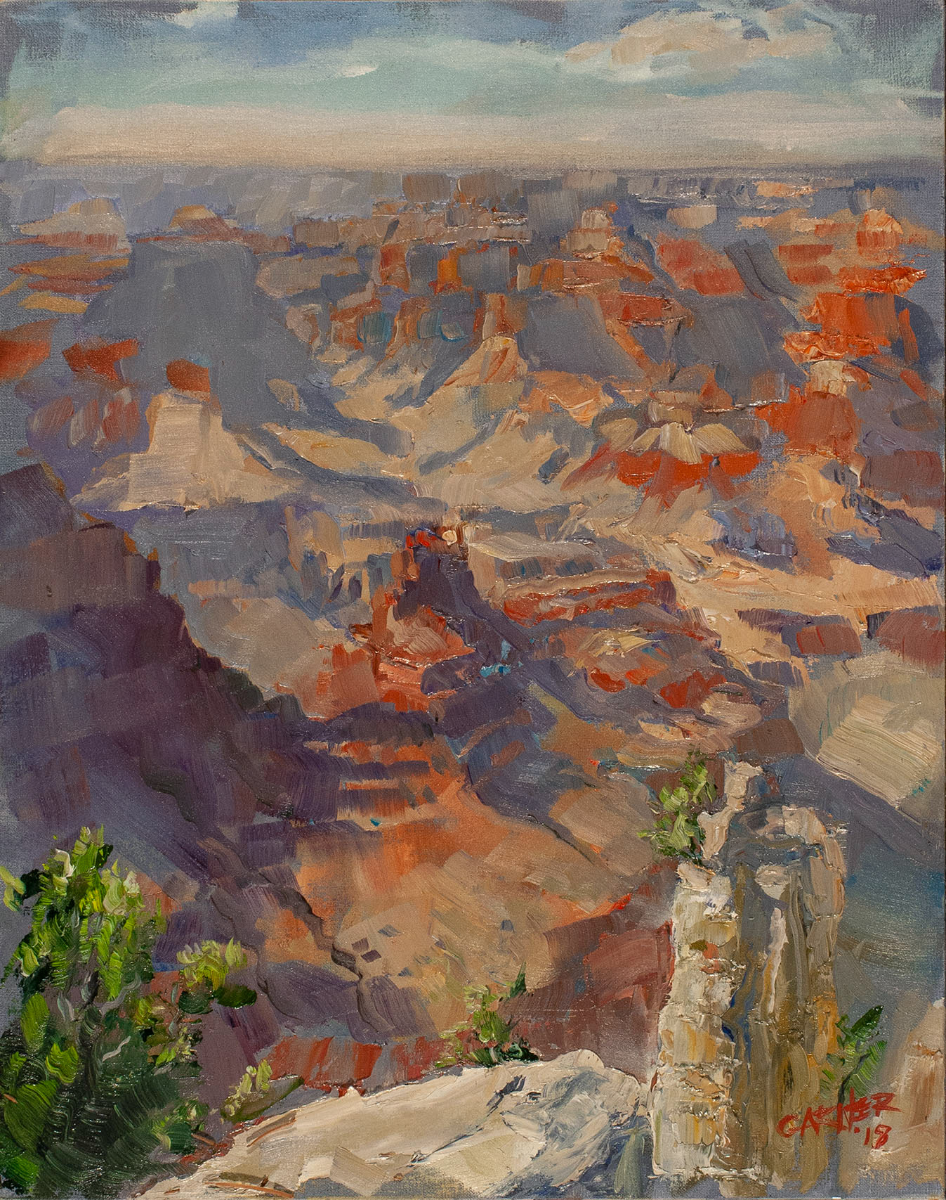 Grand Canyon, 2018, oil on canvas panel, 11" X 14"