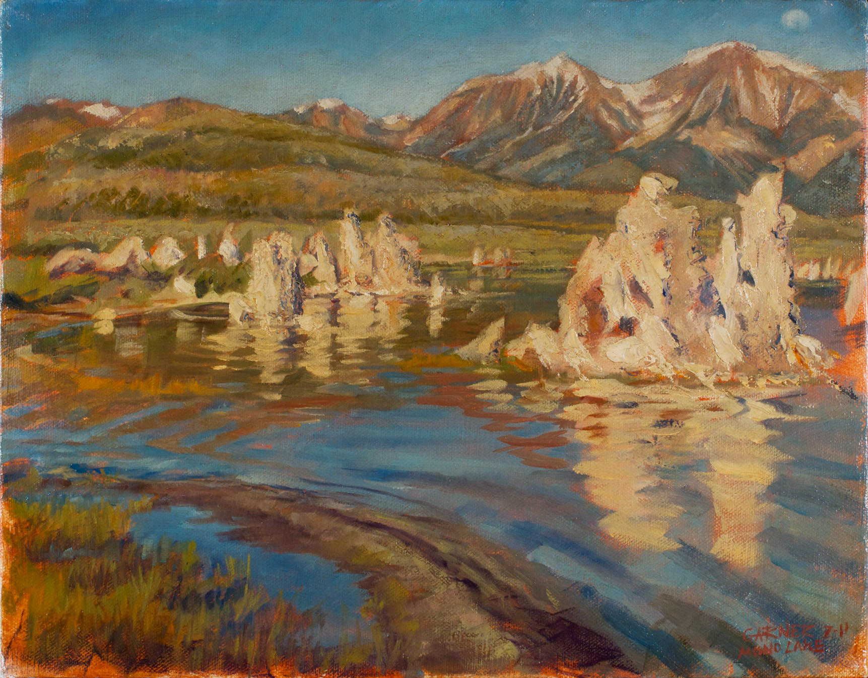 Early Morning at Mono Lake, 2011, oil on canvas, 14" X 11".