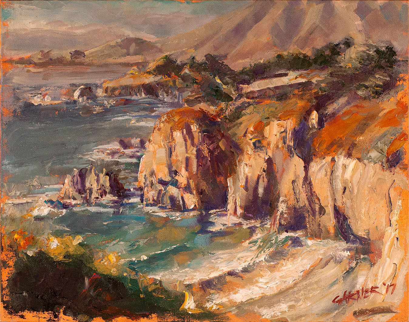 Big Sur 1, 2017, oil on canvas panel, 14" X 11"