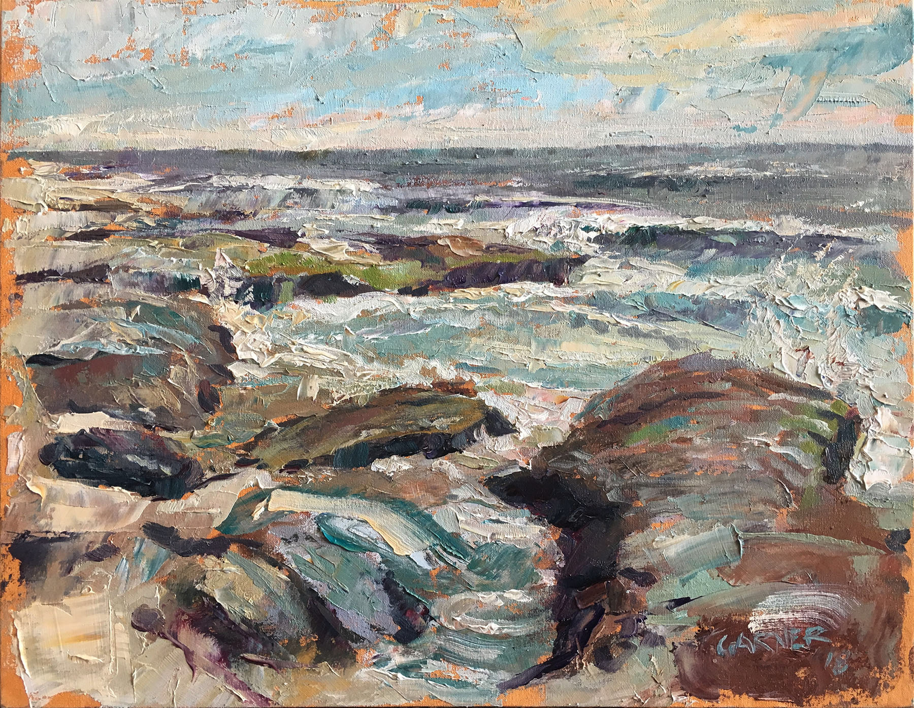 La Jolla, 2018, oil on canvas panel, 14" X 11"