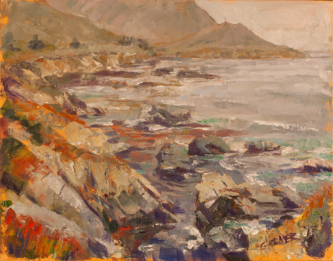 Big Sur 5, 2017, oil on canvas panel, 14" X 11"