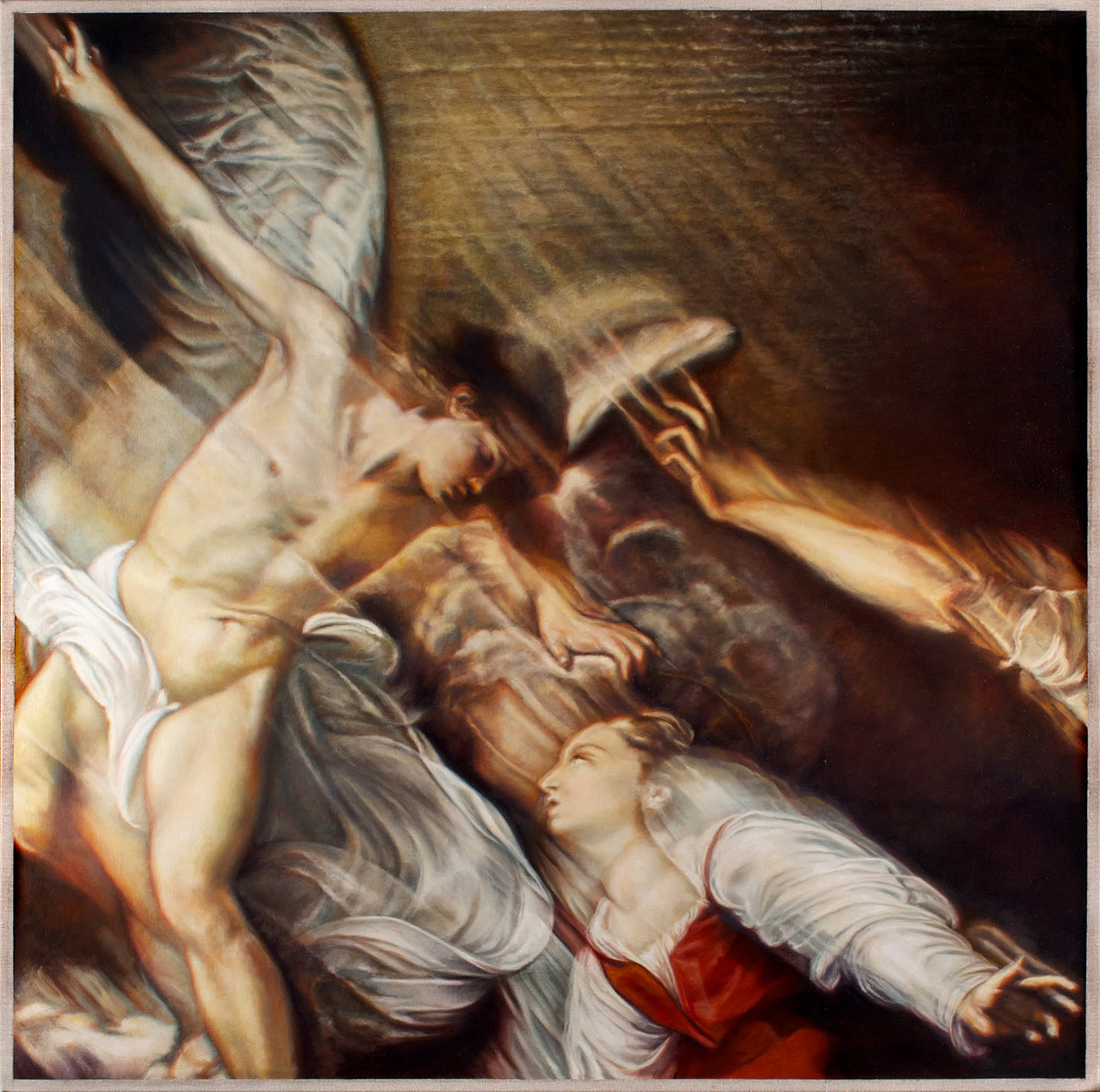 Angelo di Cecilia (after Carlo Saraceni), 2010, oil on linen, 44" X 44"