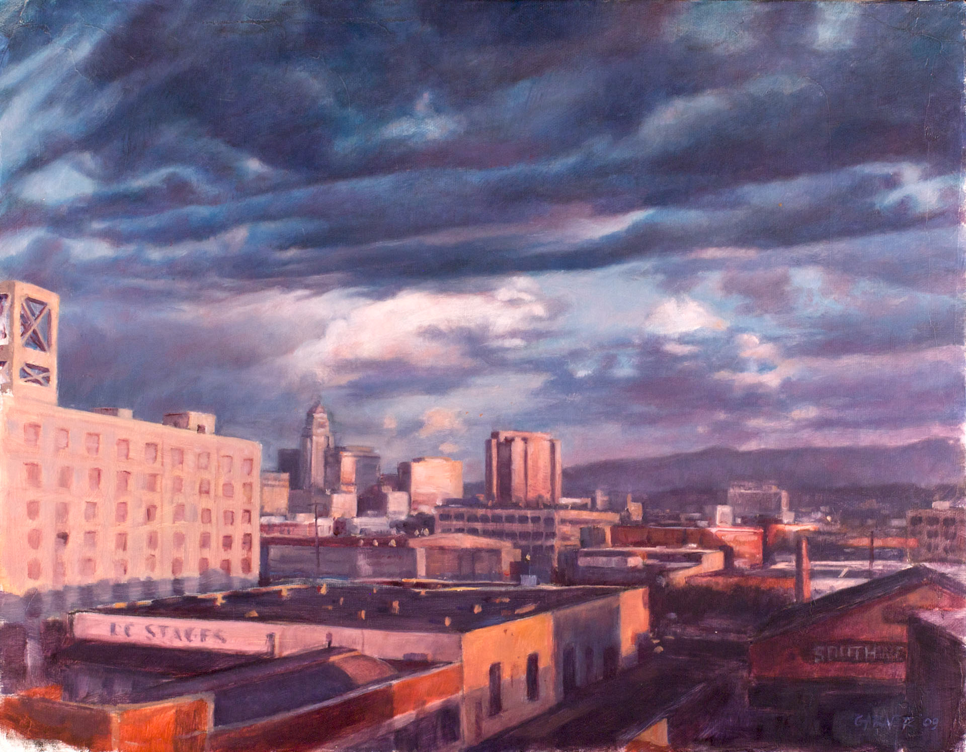 View from My Loft,  oil on canvas, 18" X 14"