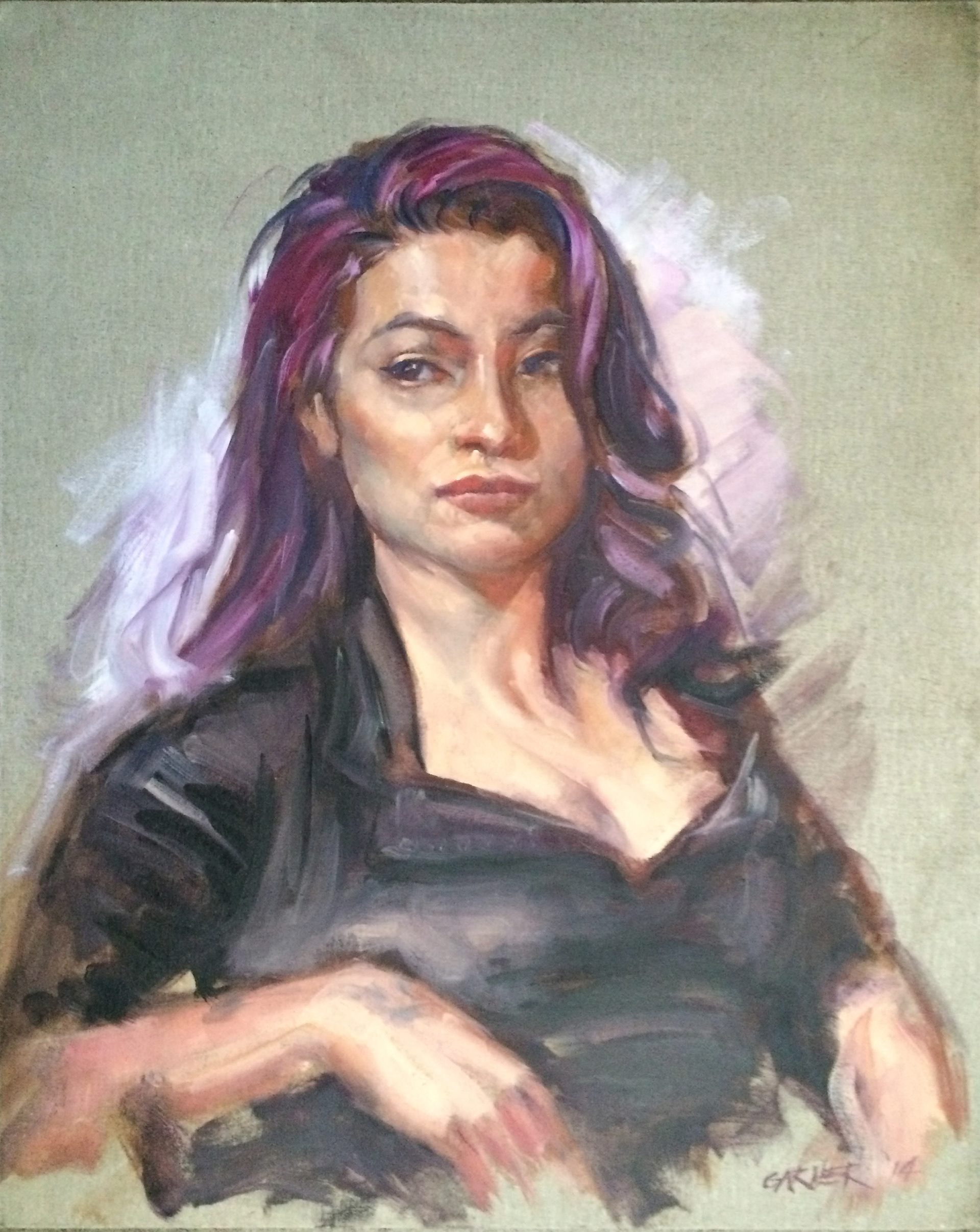 Gaby, 2014, oil on canvas panel, 16" X 20"