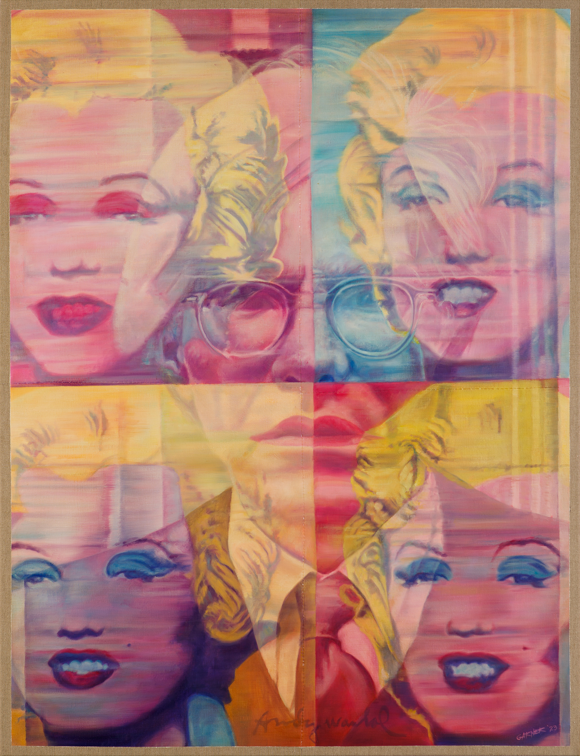 Warhol,  2021, oil on linen, 36x48" sold