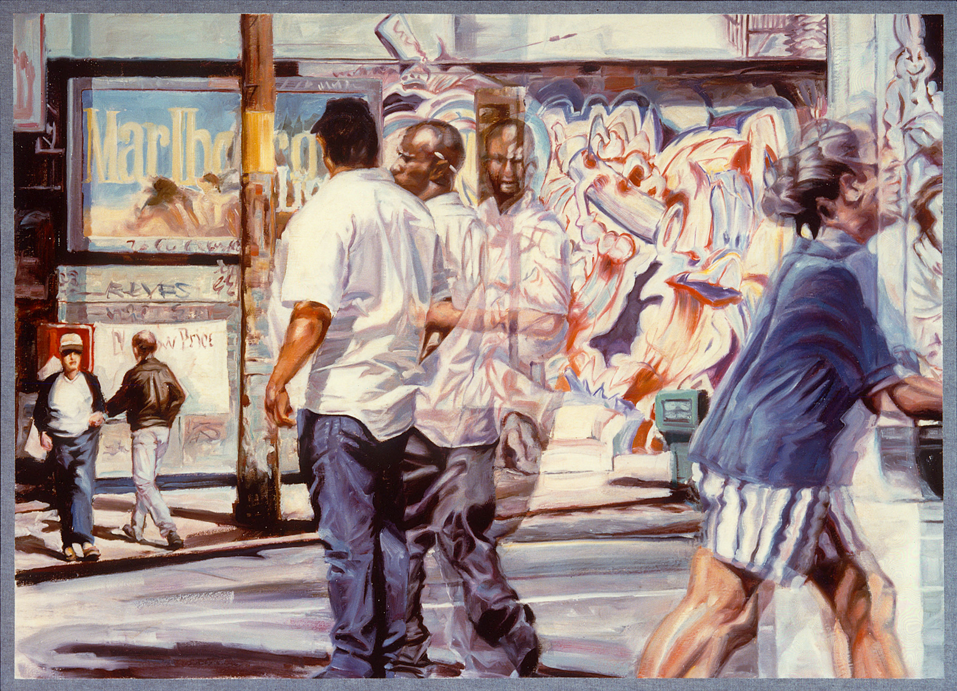 Light, 1996, oil on denim, 140 X 100 cm. Sold