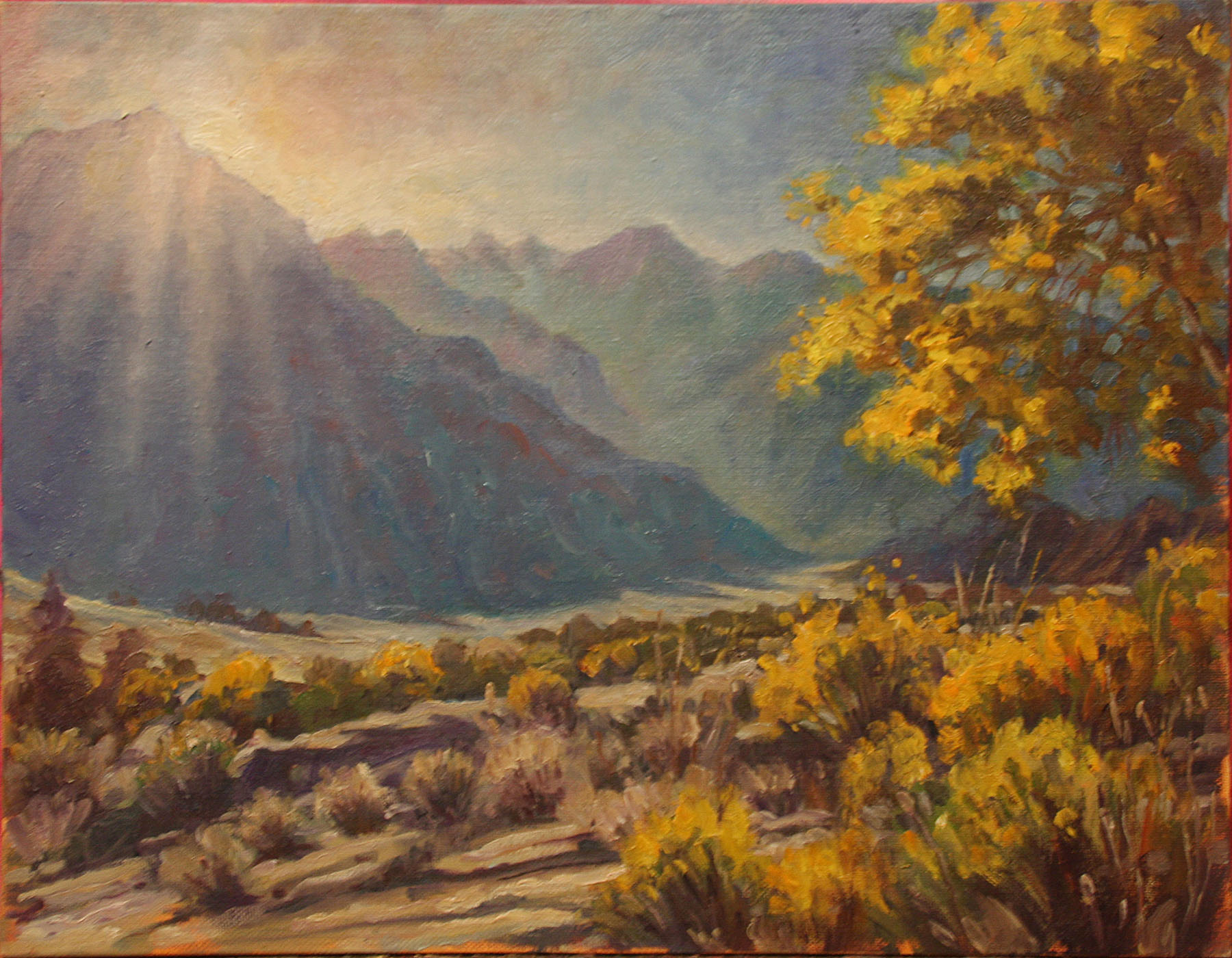 Mount Whitney from the Alabama Hills, 2015, oil on canvas panel, 14" X 11"     Sold