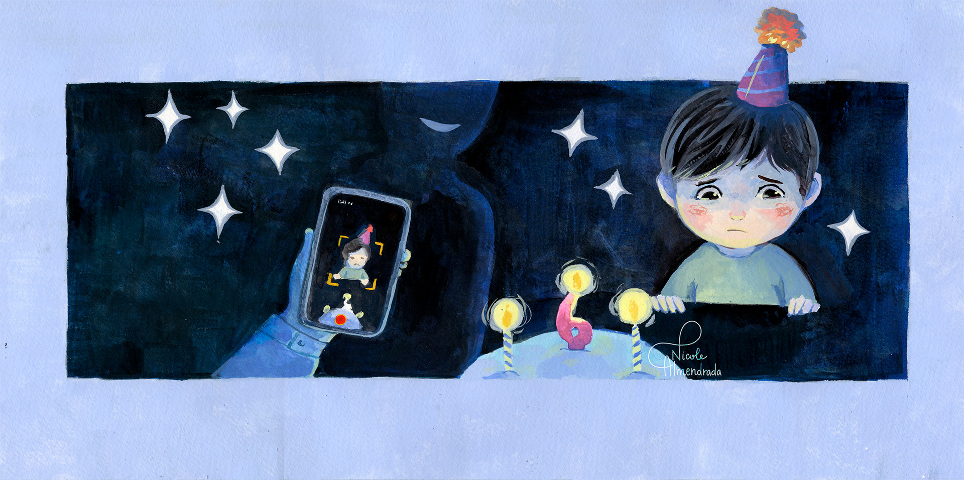 Double spread illustration