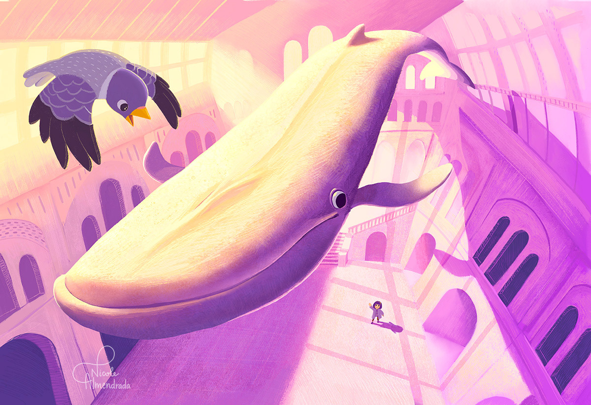 "Anne and Pigeon at the Museum" - Personal Project