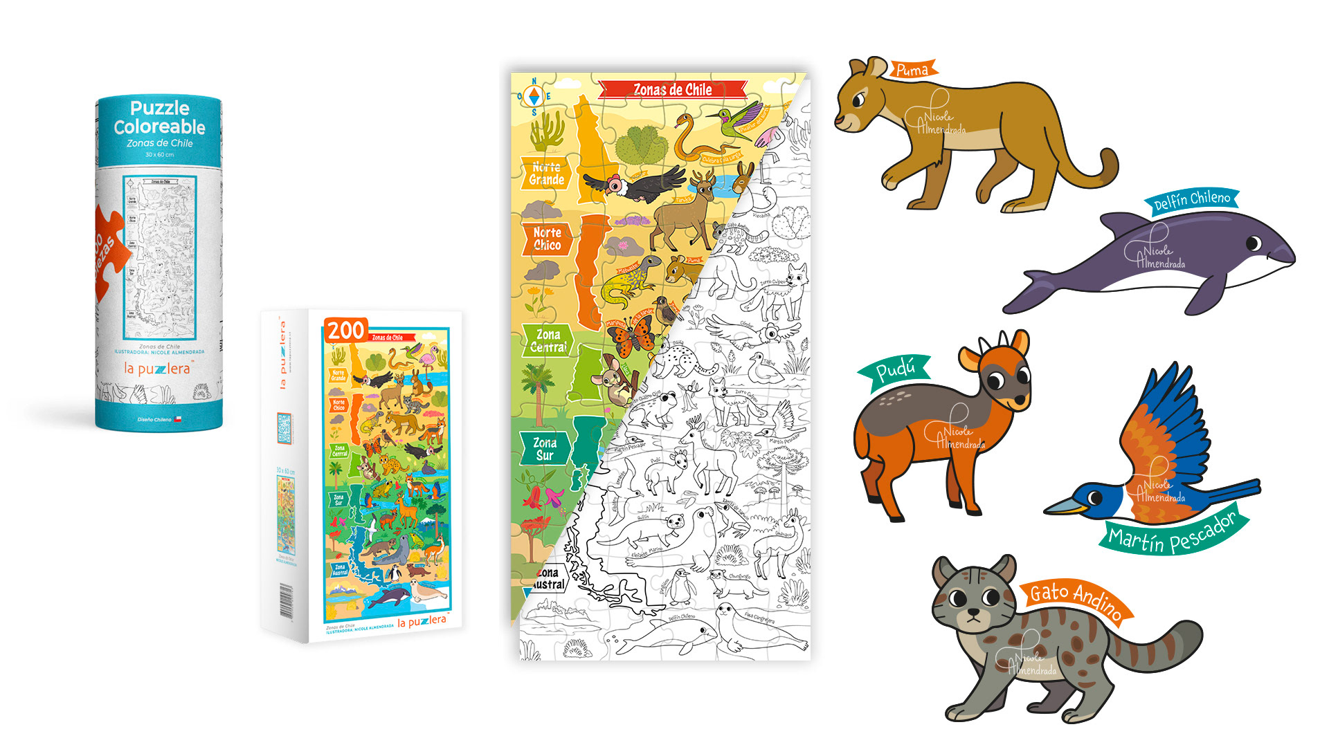 Puzzle "Animals of Chile per Zone" - La Puzzlera 