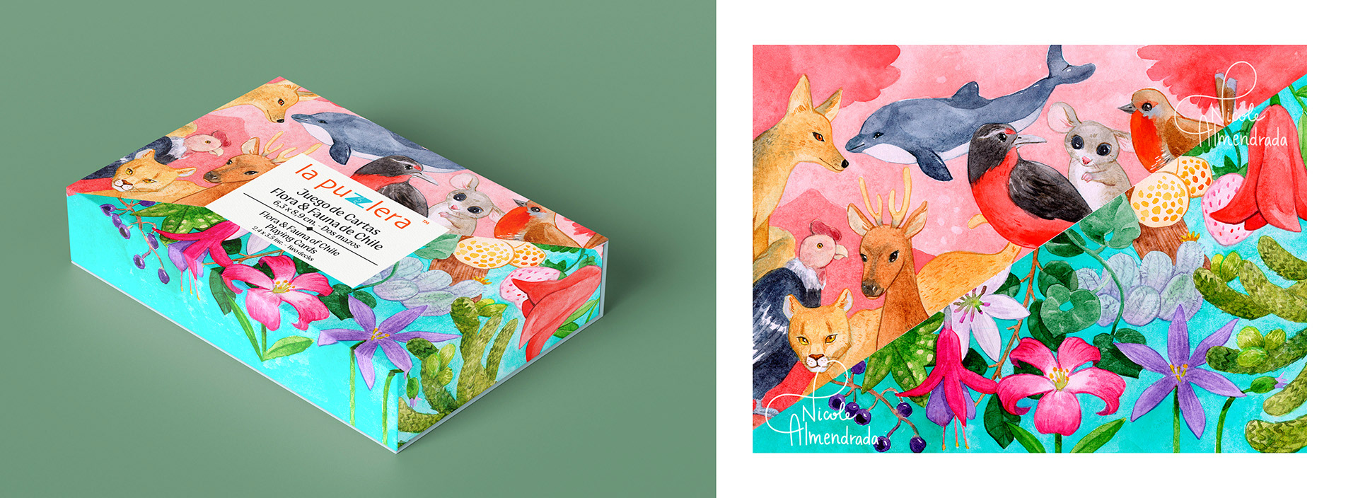 Animals and Plants from Chile (Playing Cards) - La Puzzlera