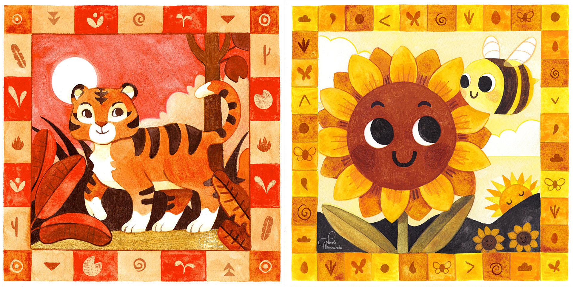 Orange and Yellow