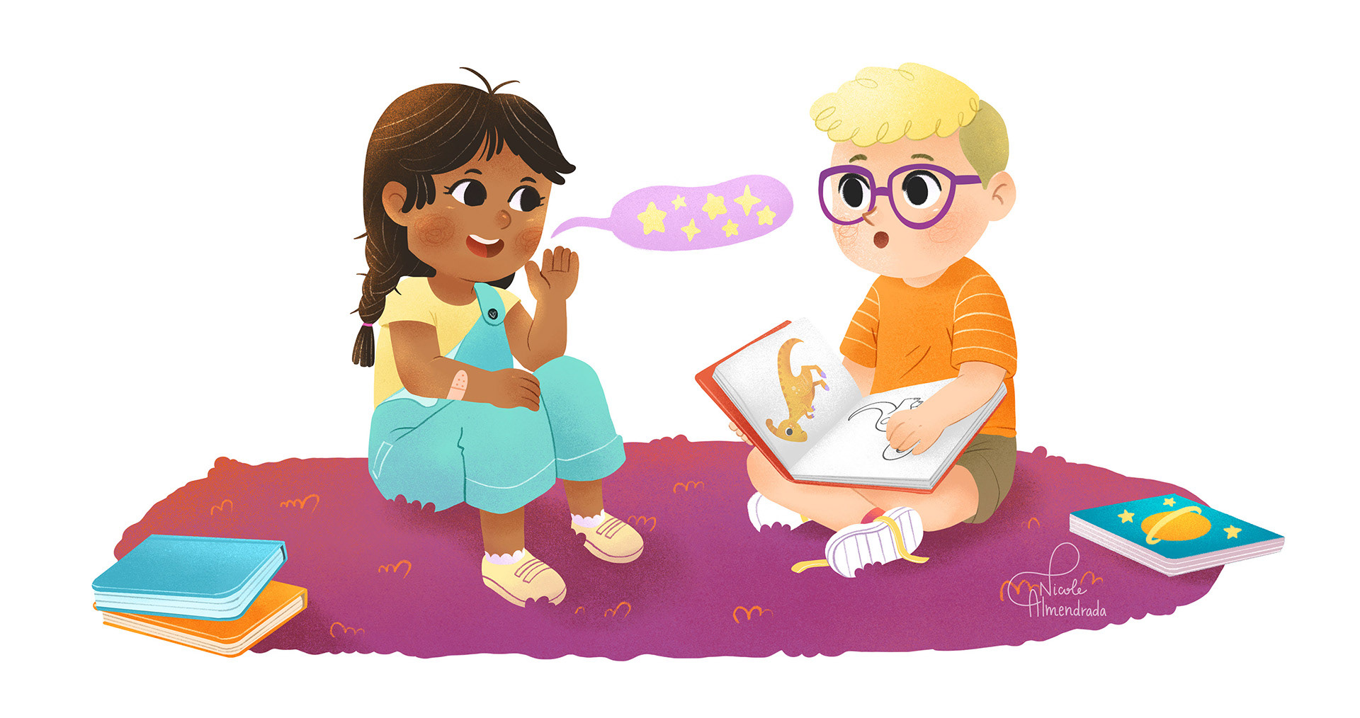 Reading with a friend - Personal project