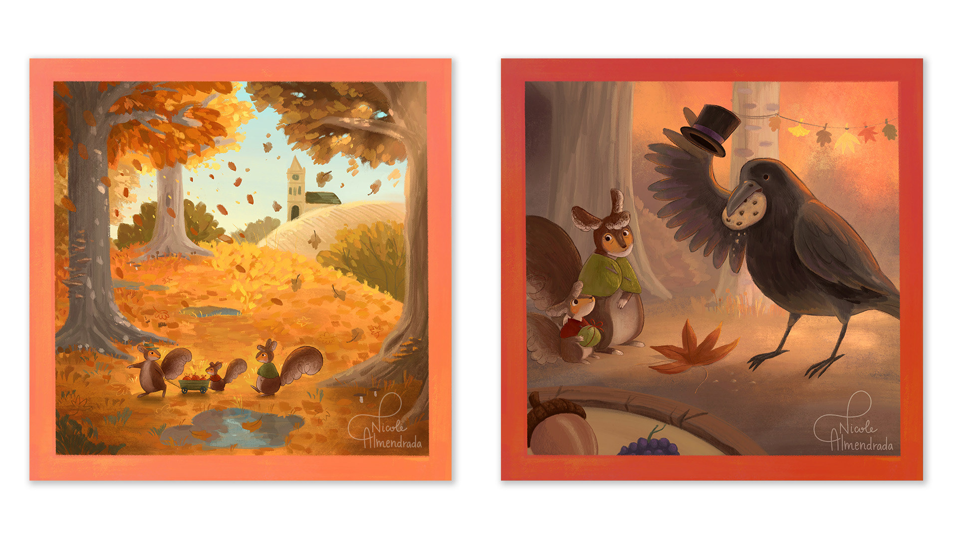 Finished illustrations sample