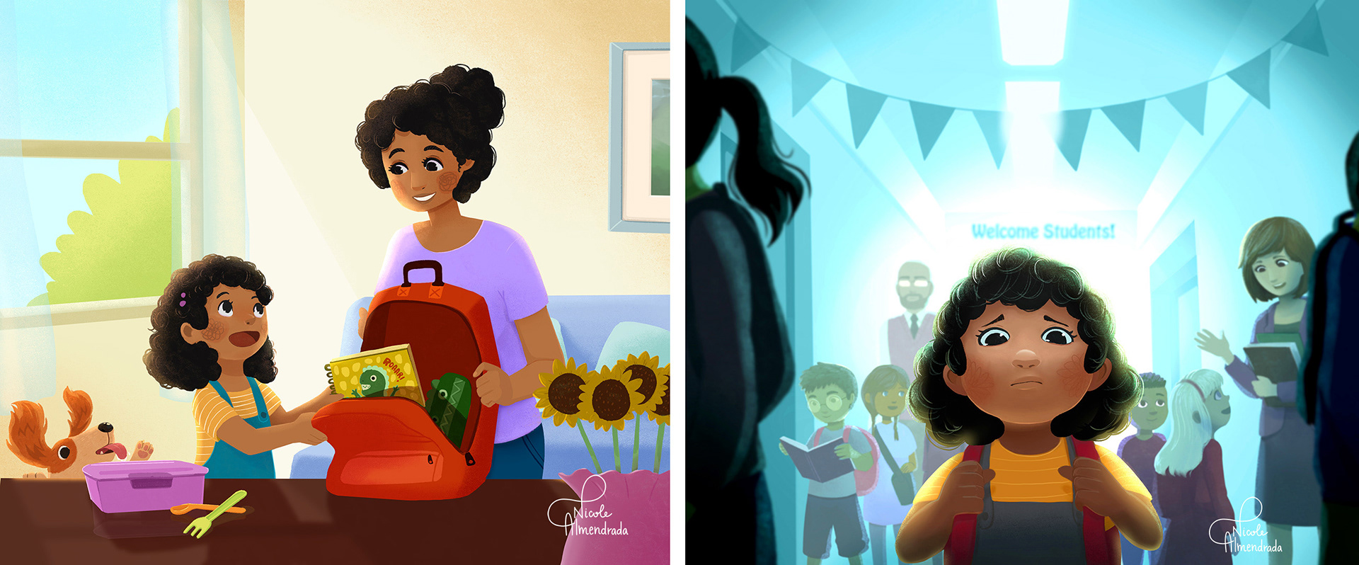 Back to school "Backpack" and "First day's jitters" - Personal Project