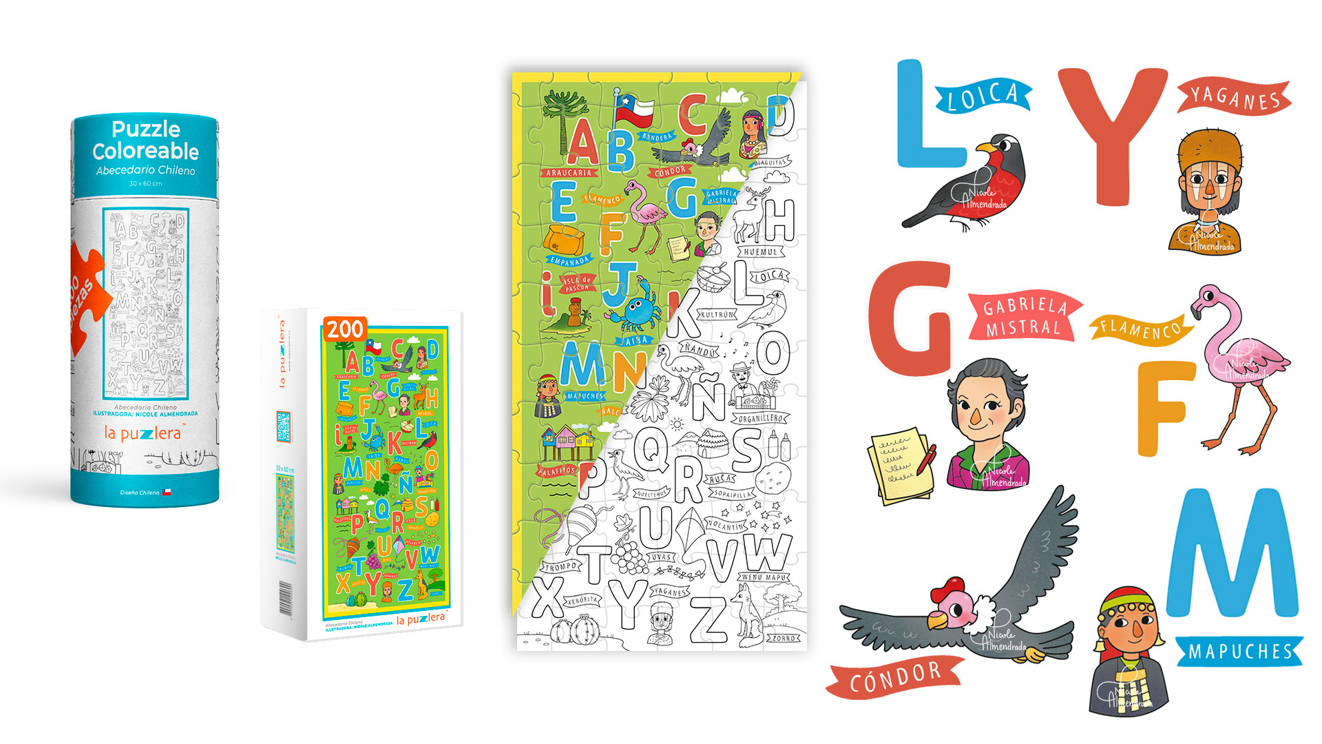 Puzzle "Chilean Alphabet - La Puzzlera 