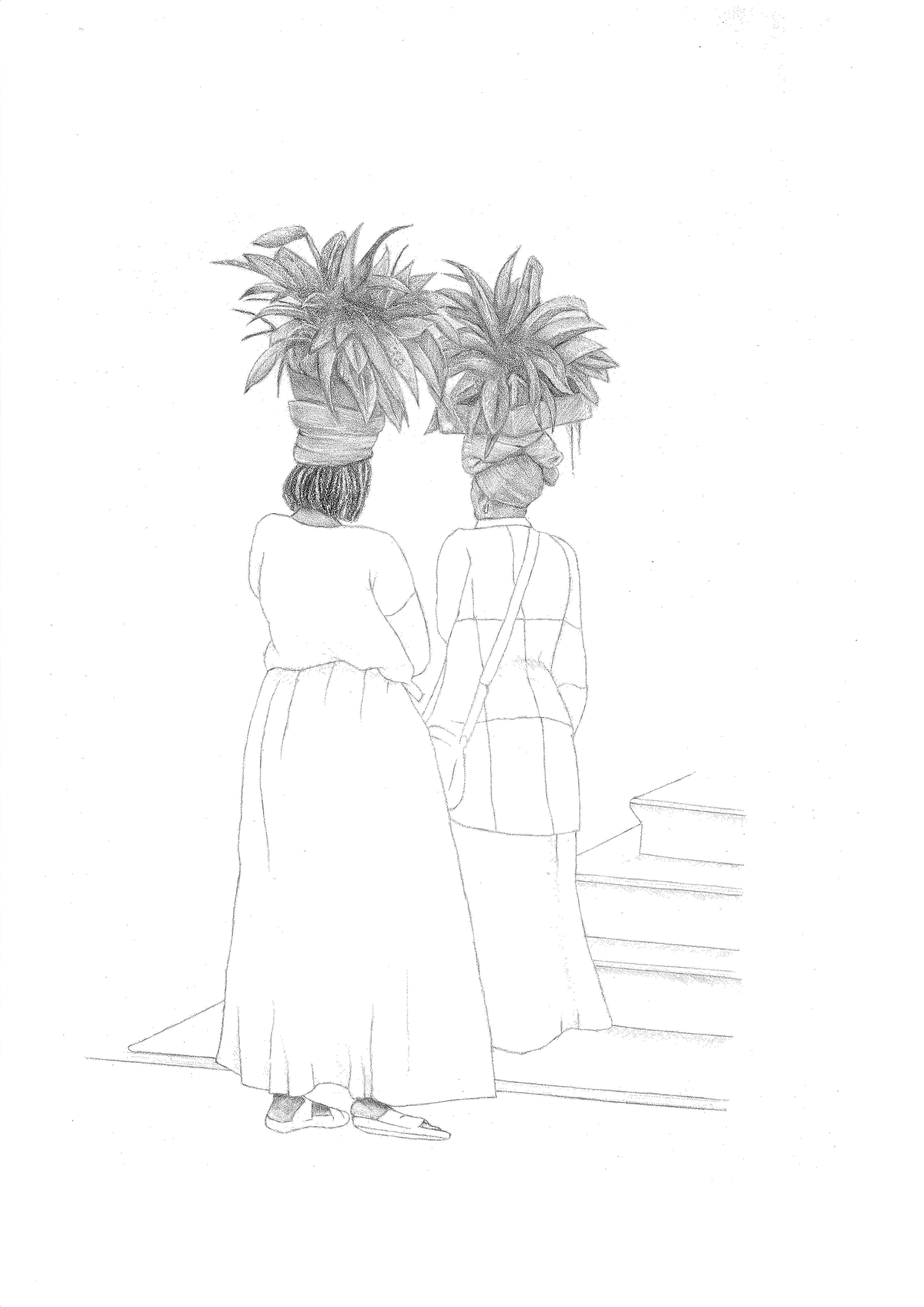 "Towards The Flowers" | Lithograph | 38 x 51 cm