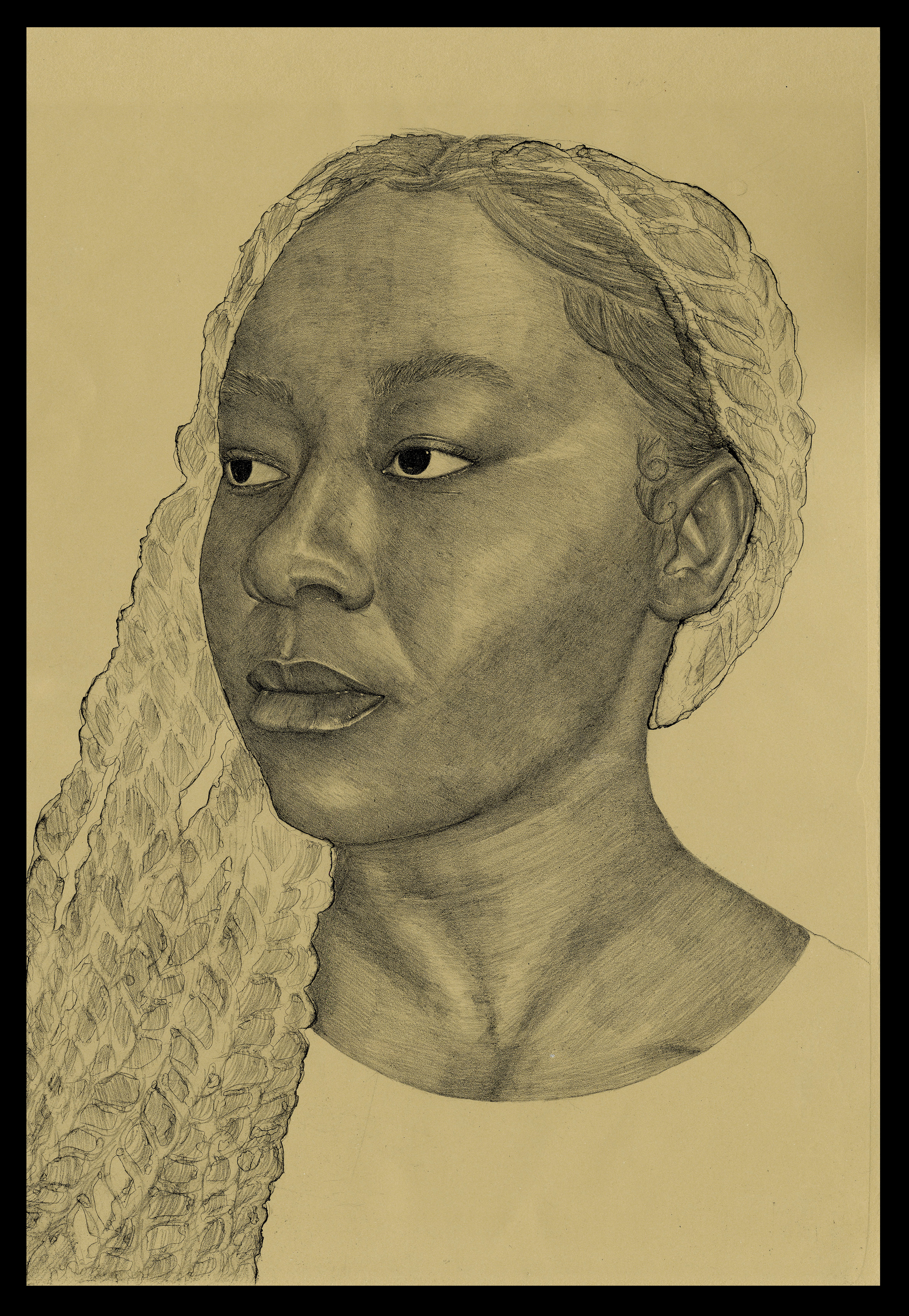 "Twists" | Lithograph on Rives Tan paper | 39.8 x 56.5 cm