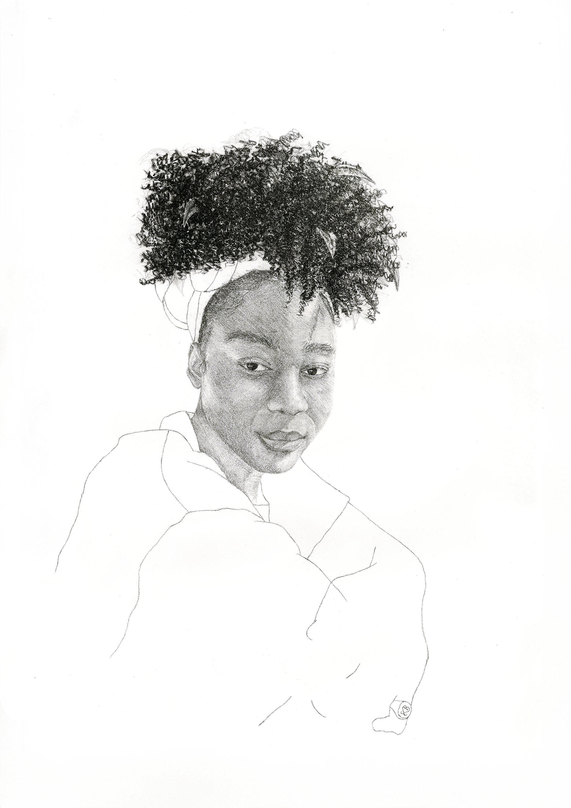 "Sankofa Self Portrait" | Lithograph | 38 x 50 cm