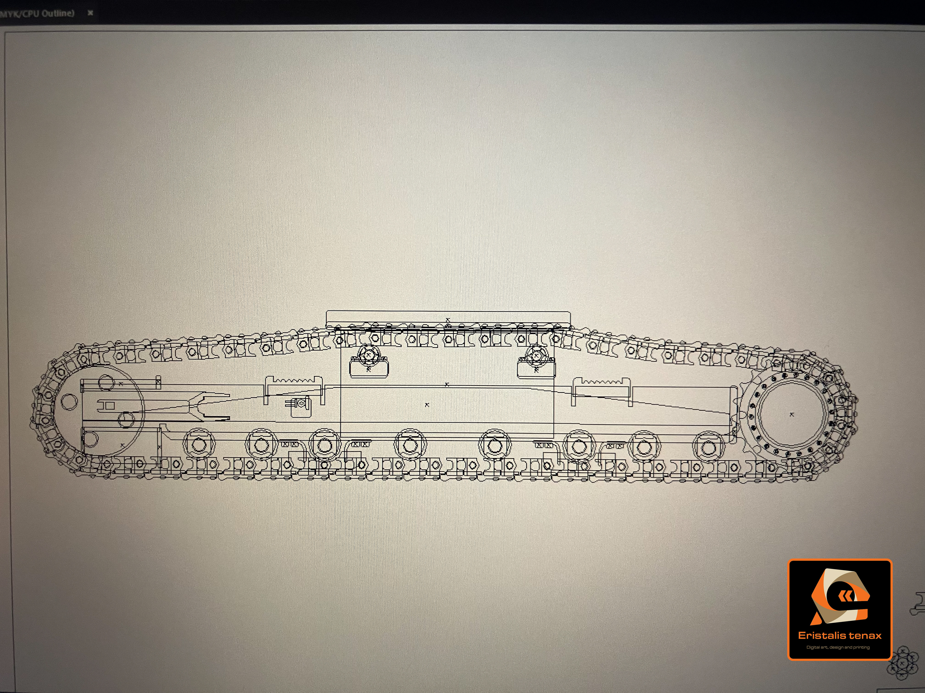 Completed track and chassis