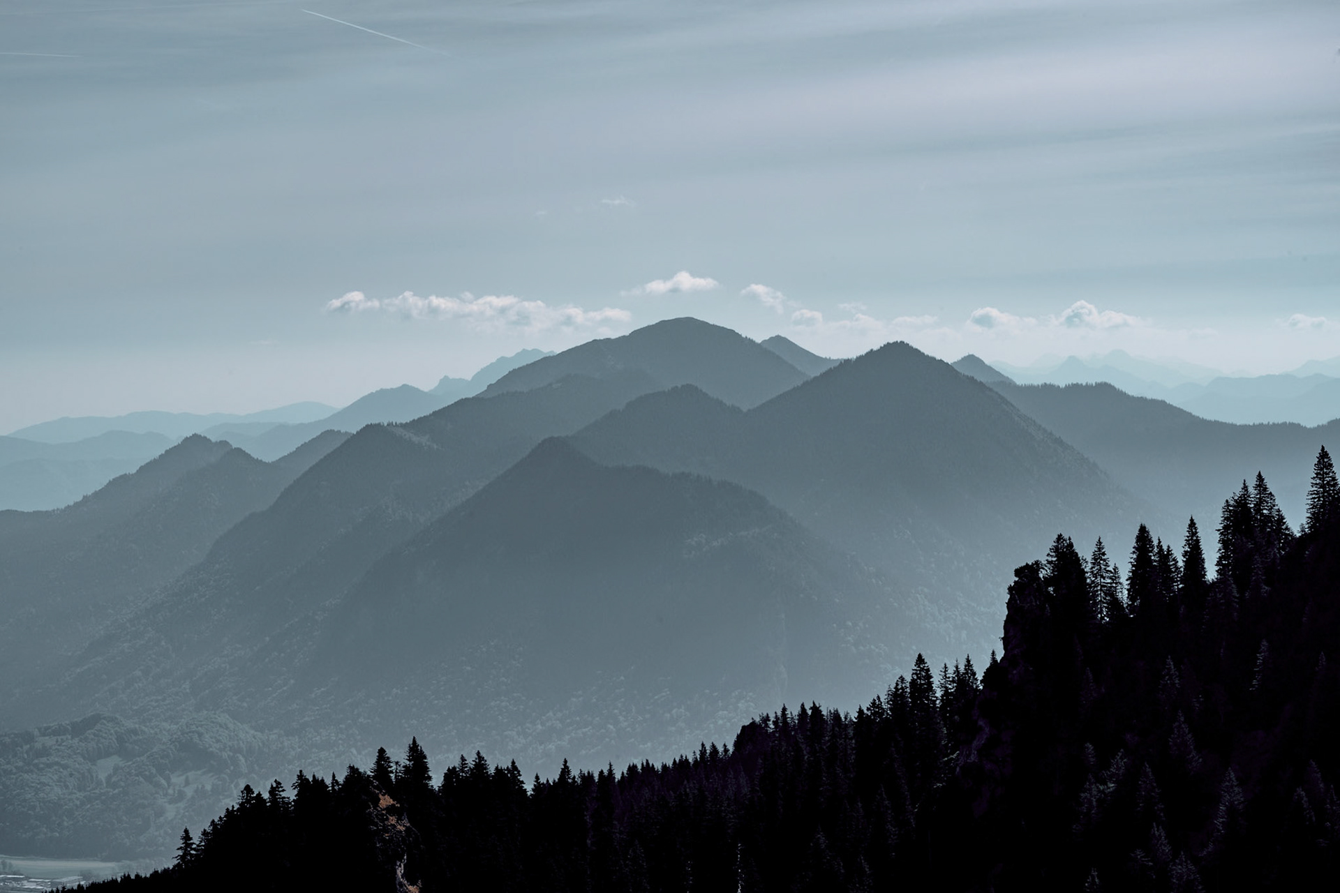Mountain silhouettes