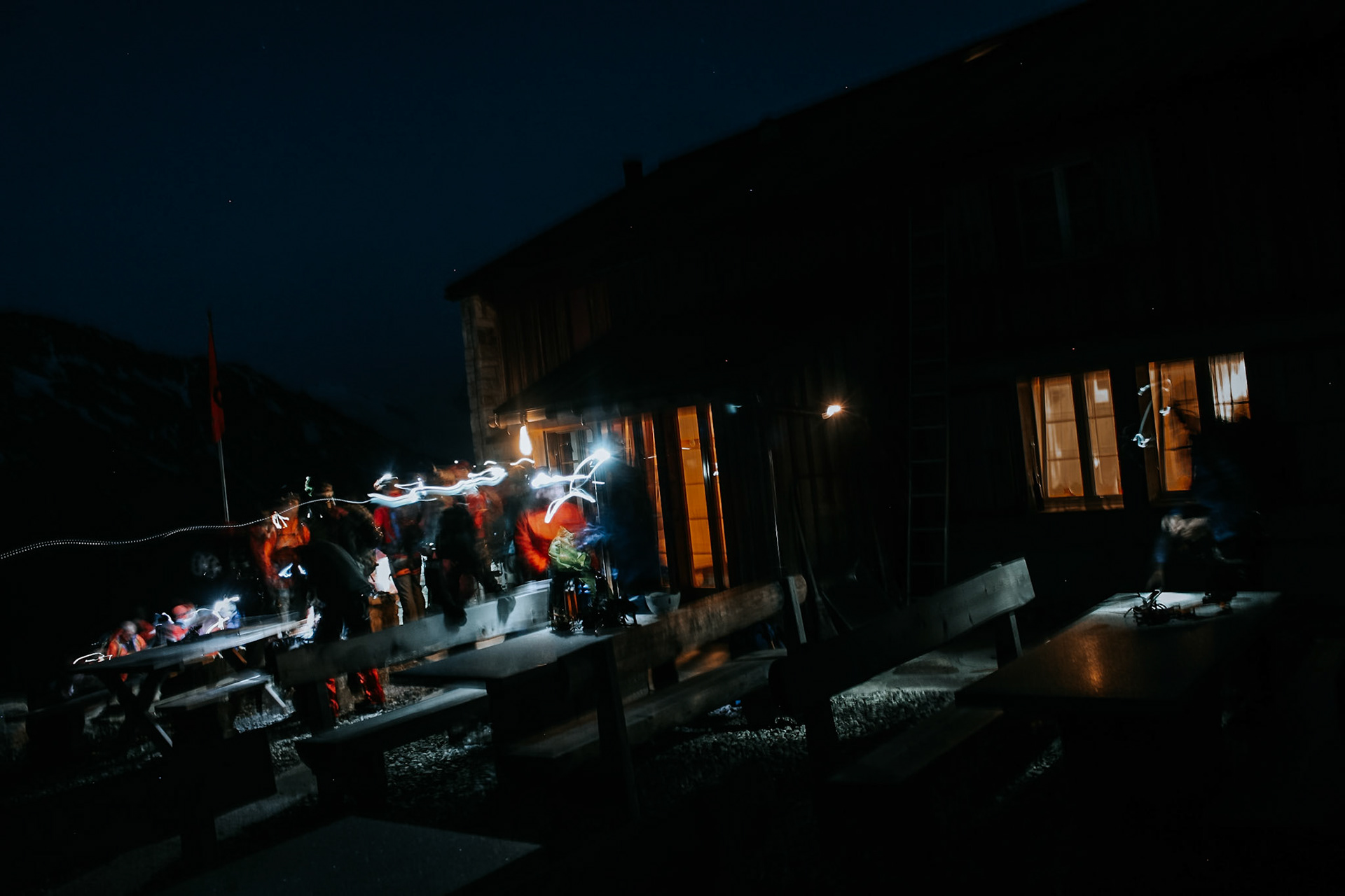 Almageller hut early in the morning