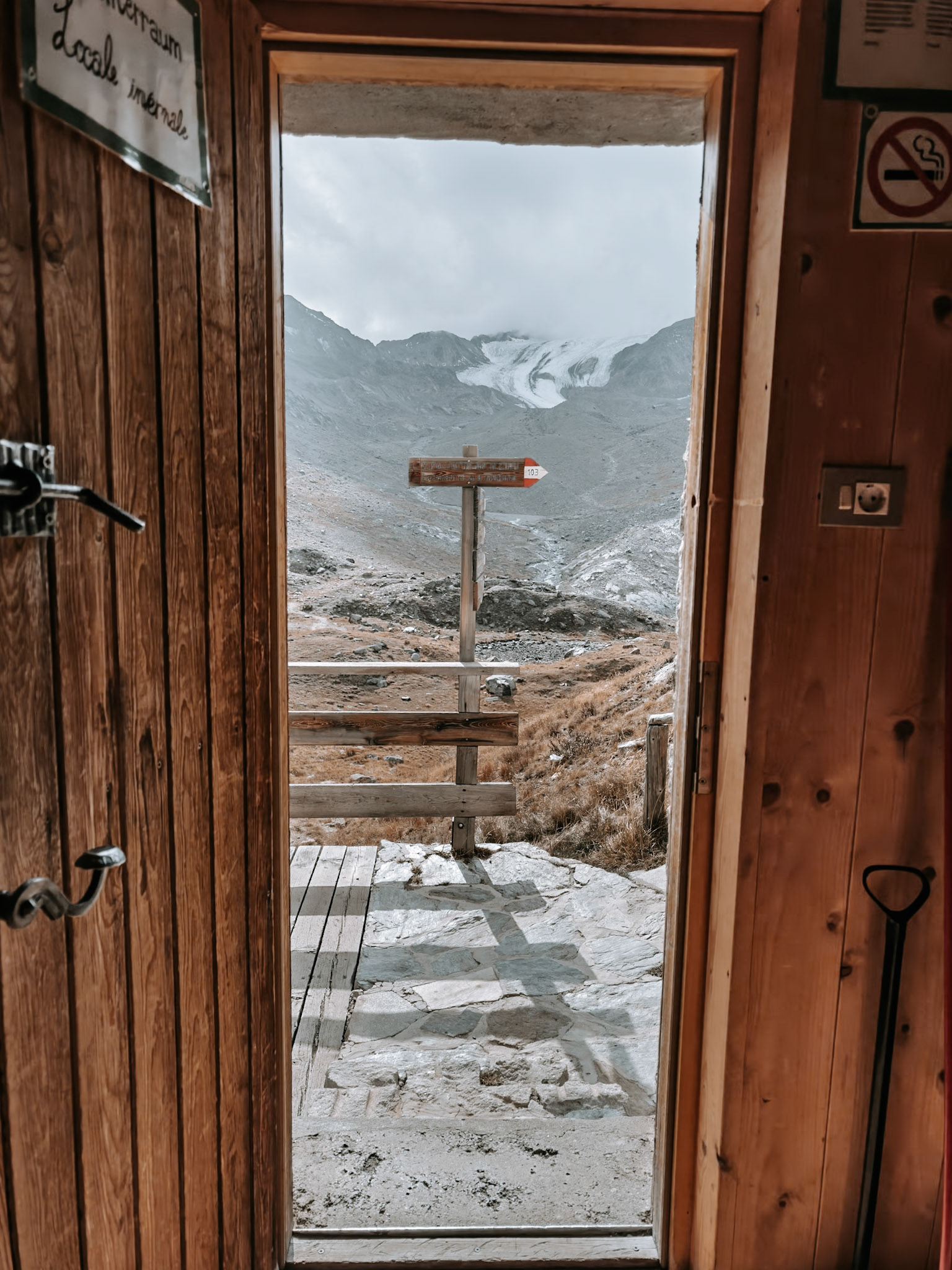Signpost at the Marteller Hütte