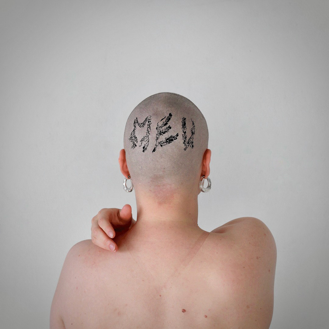"EHKÄLEVY" album cover for Meu, 2022, logo by K. Sinisalo