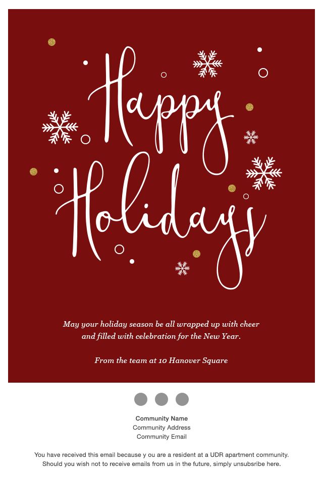 2016 Holiday Email