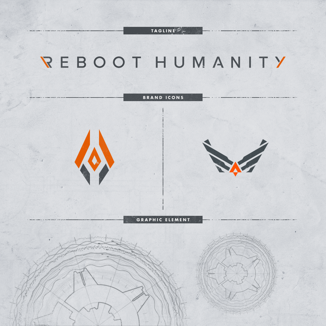 Tagline and icons
