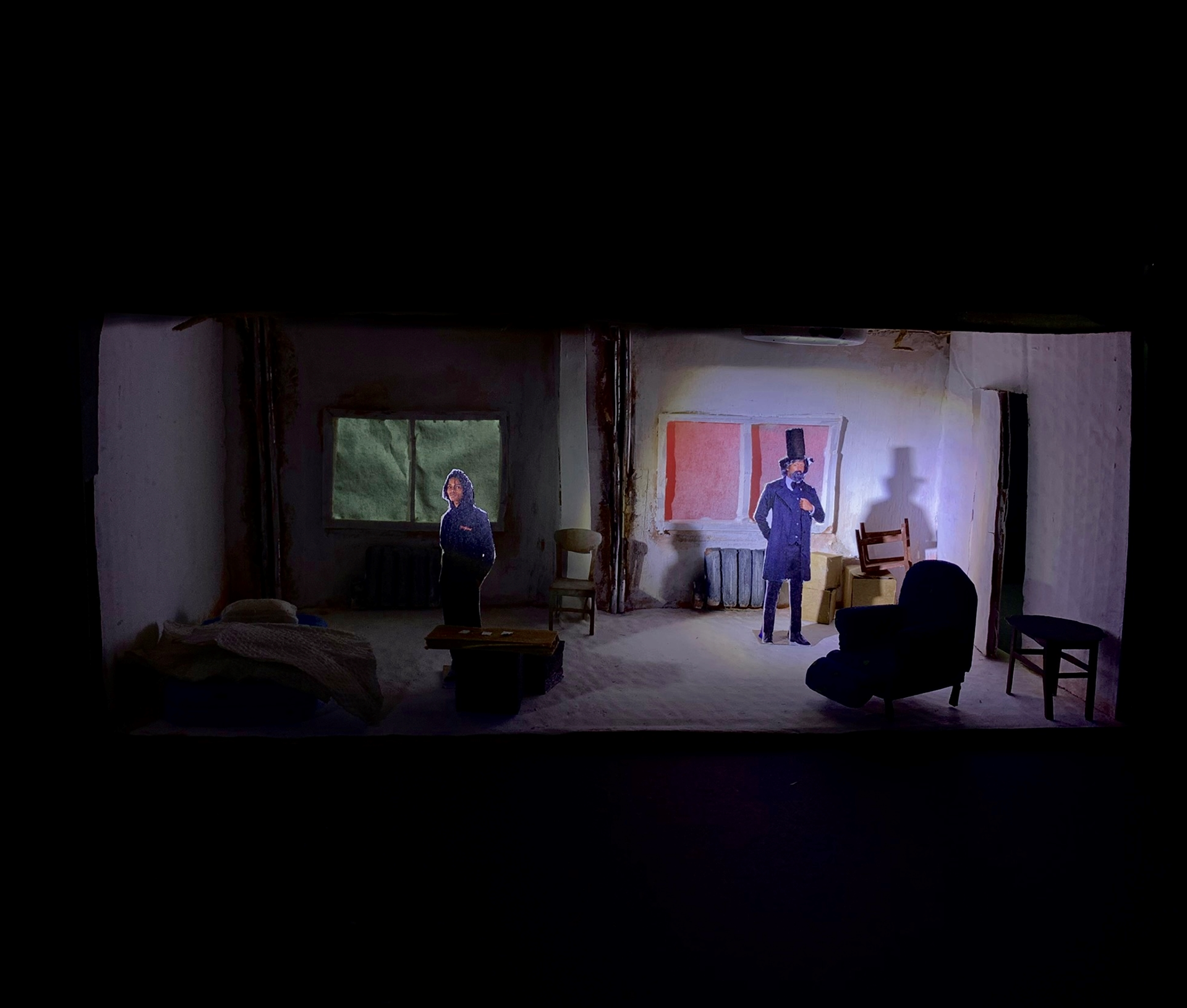 Apartment with Furniture and Scale Figures