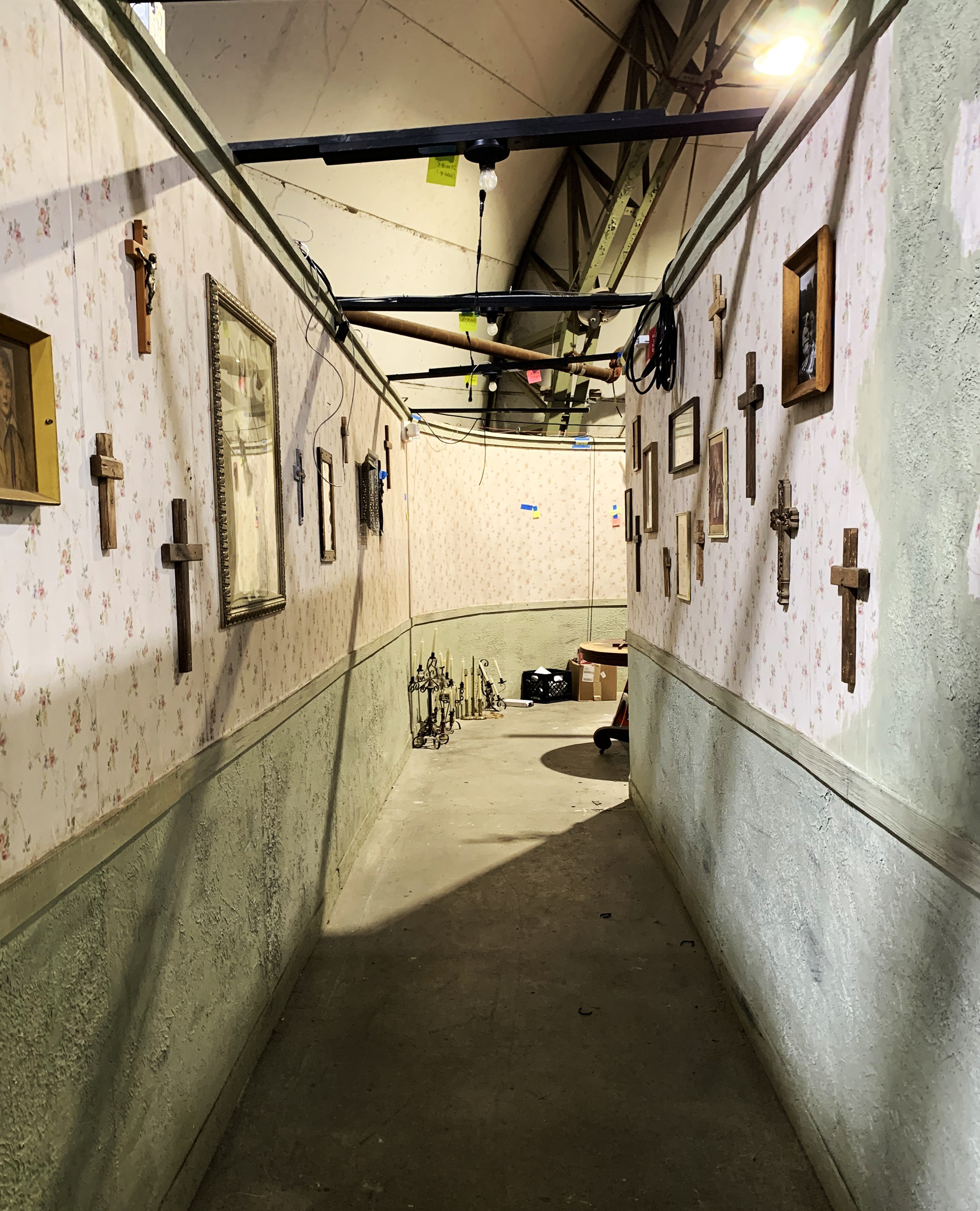Portraits and Crosses Hallway
