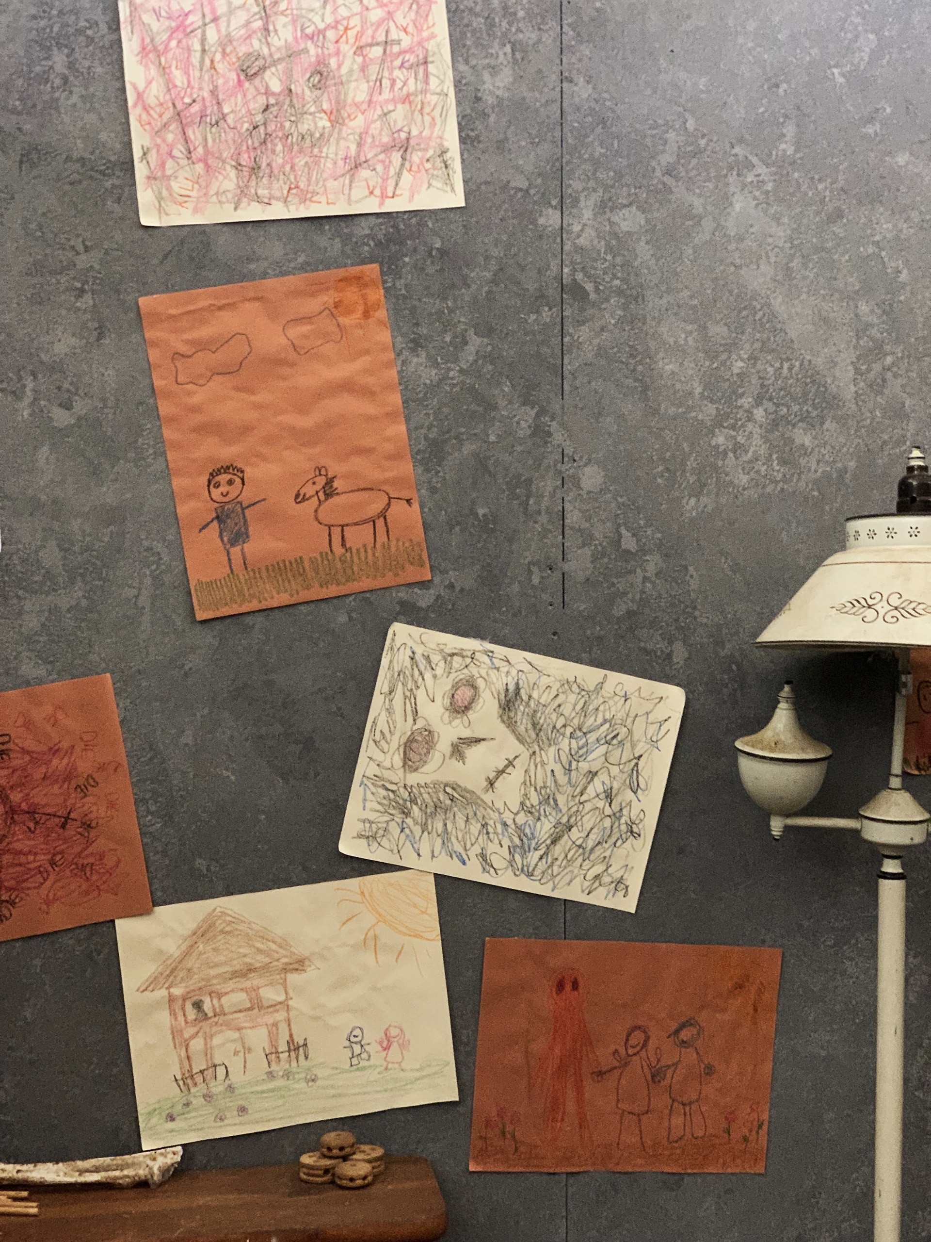 Orphanage Kid Drawings on Wall