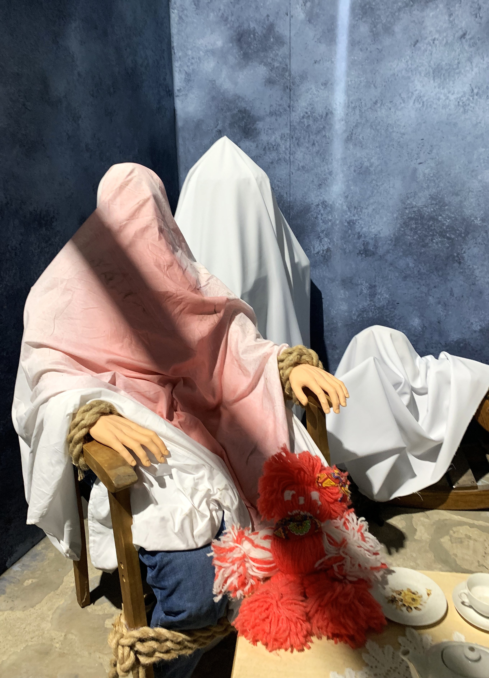 Exorcism Dummy and Other Sheet-Covered Set Decor