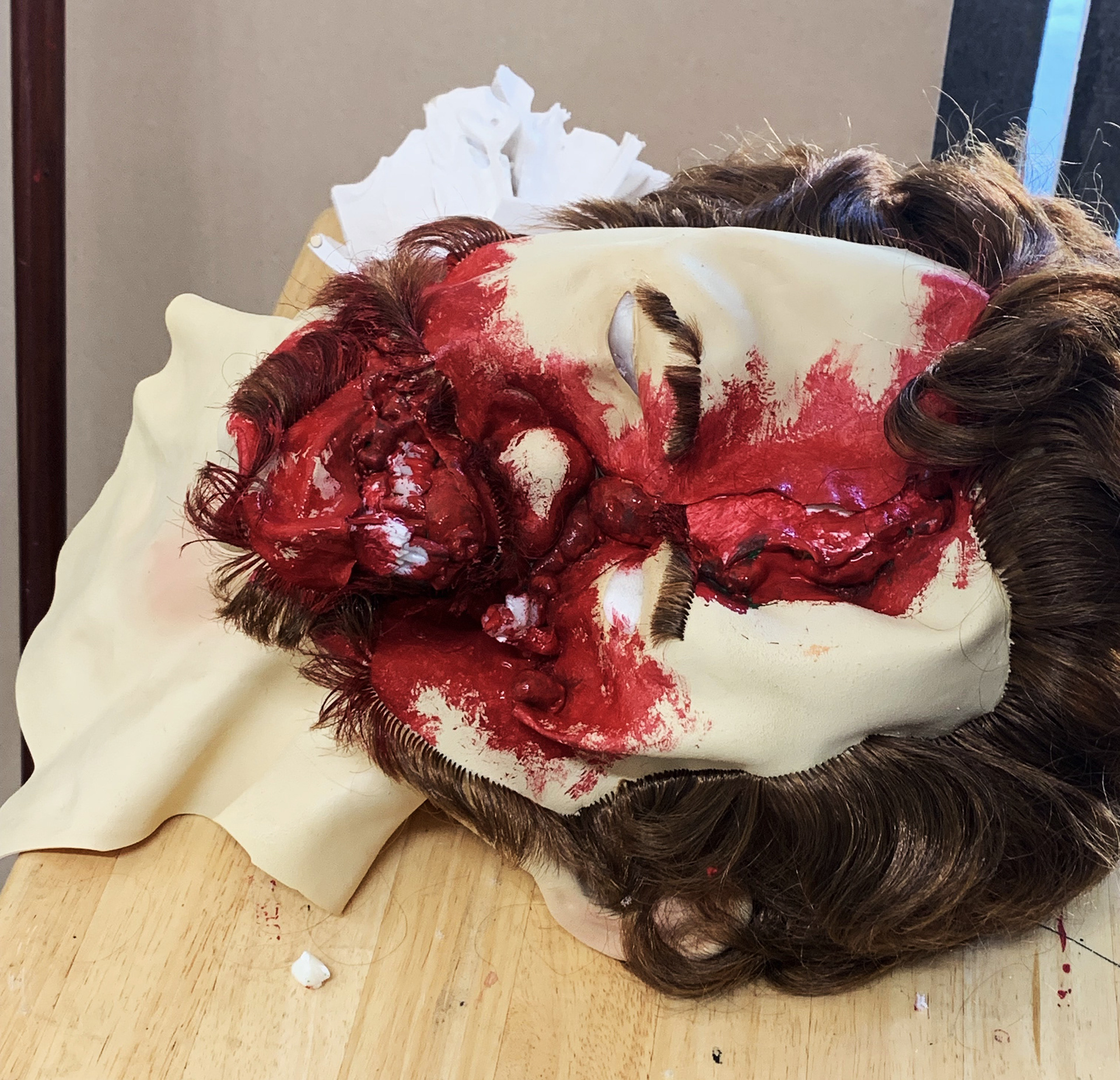 Smashed in Head Scenic Blood