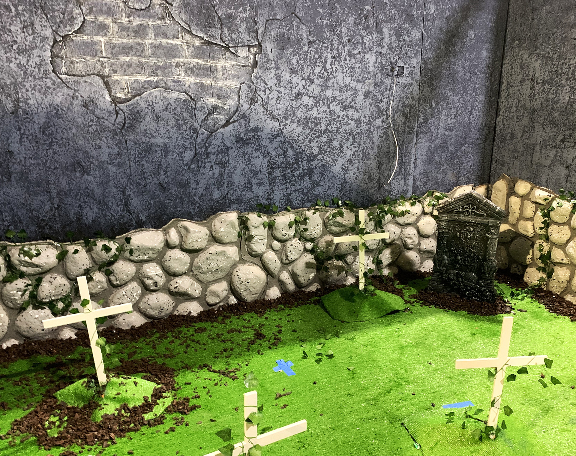 Graveyard and Cobblestone Walls
