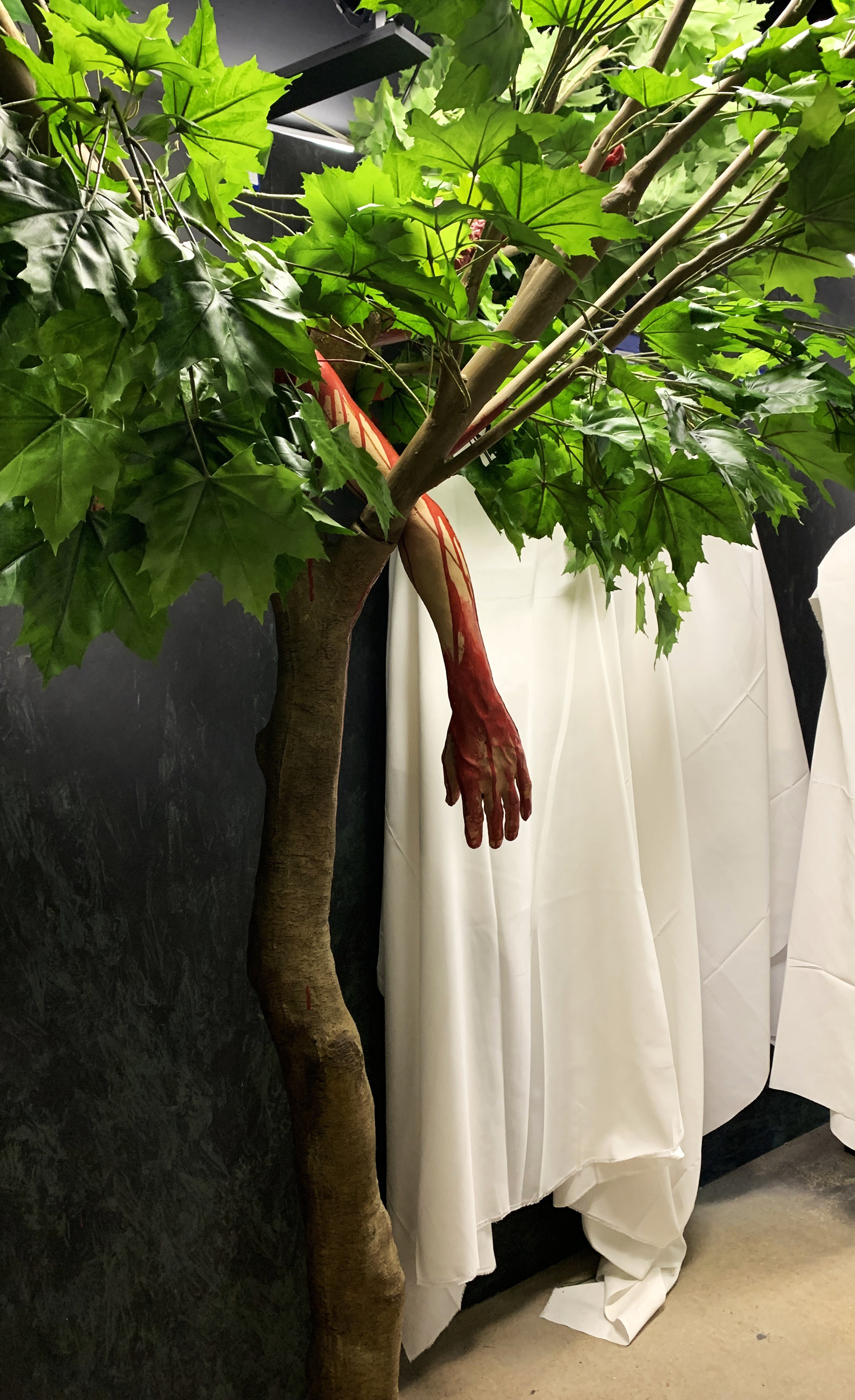 Fake Arm in Tree Scenic Blood