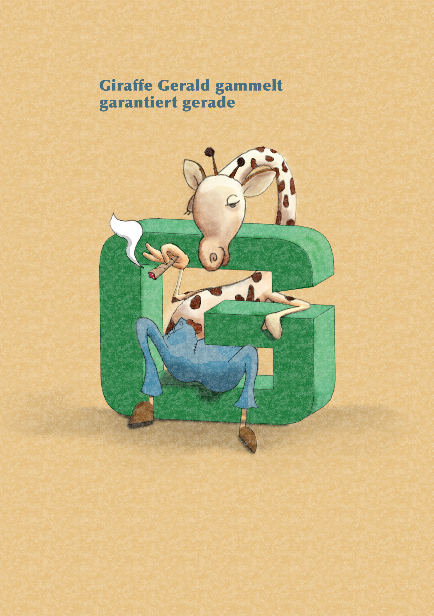 Giraffe Gerald is definitely bumming around