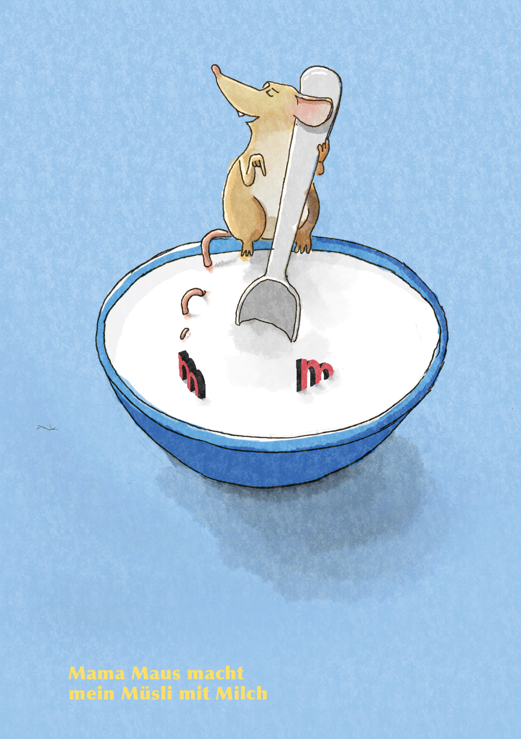 Mother mouse makes my cereal with milk