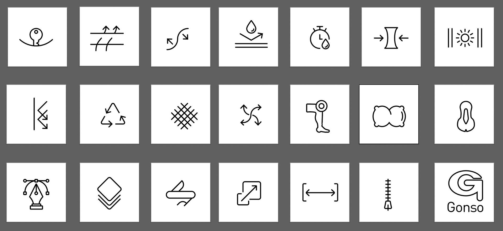 Icons designed to highlight product features