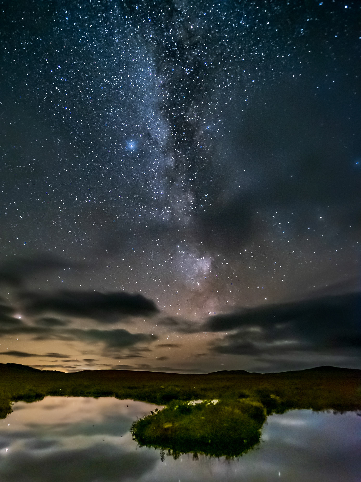 The milky way rises over the Flow Country; one of Europe's last great wilderness areas.